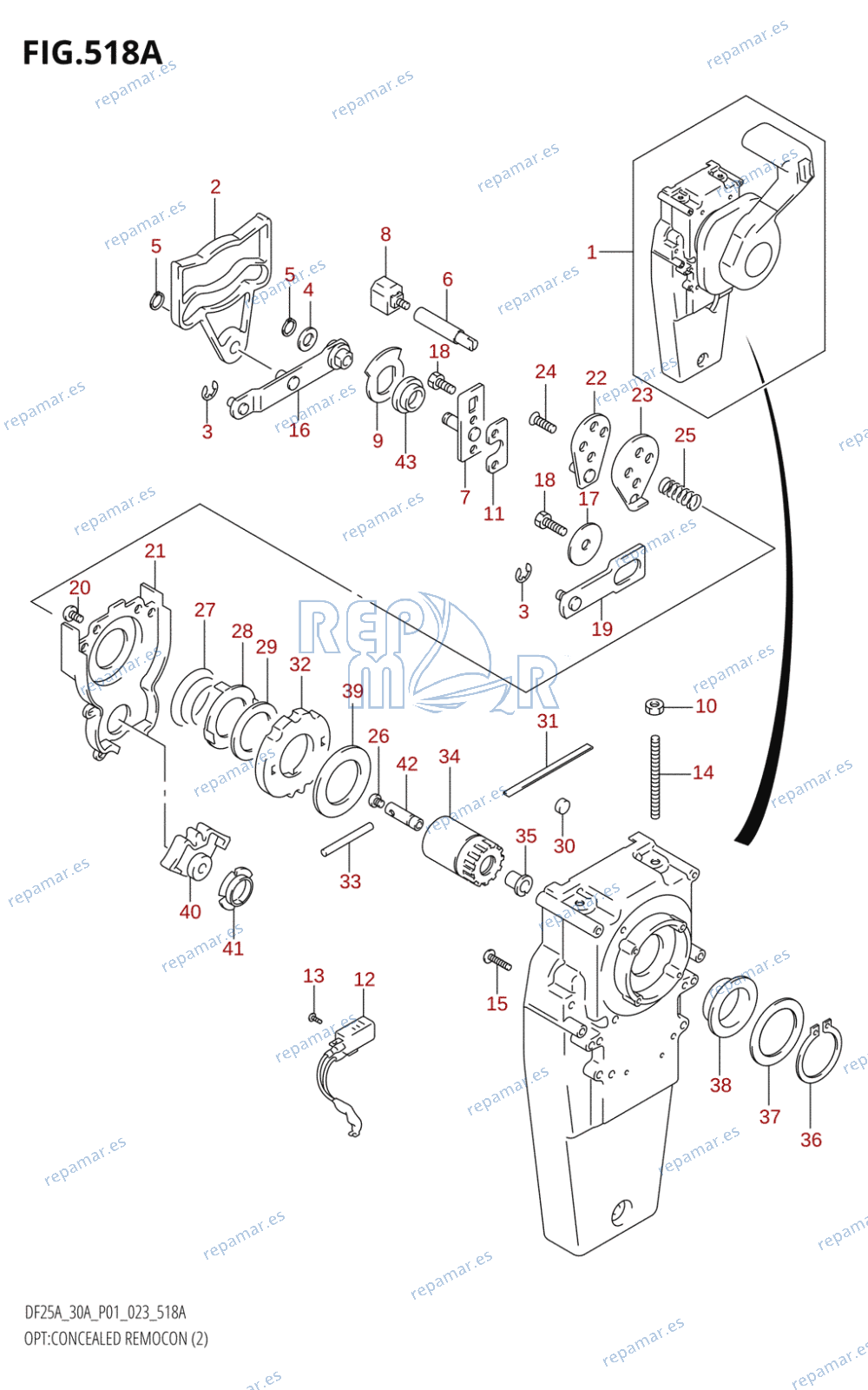 518A - OPT:CONCEALED REMOCON (2) (DF25AR,DF25AT,(DF25ATH,DF30ATH):(022,023),DF30AR,DF30AT)