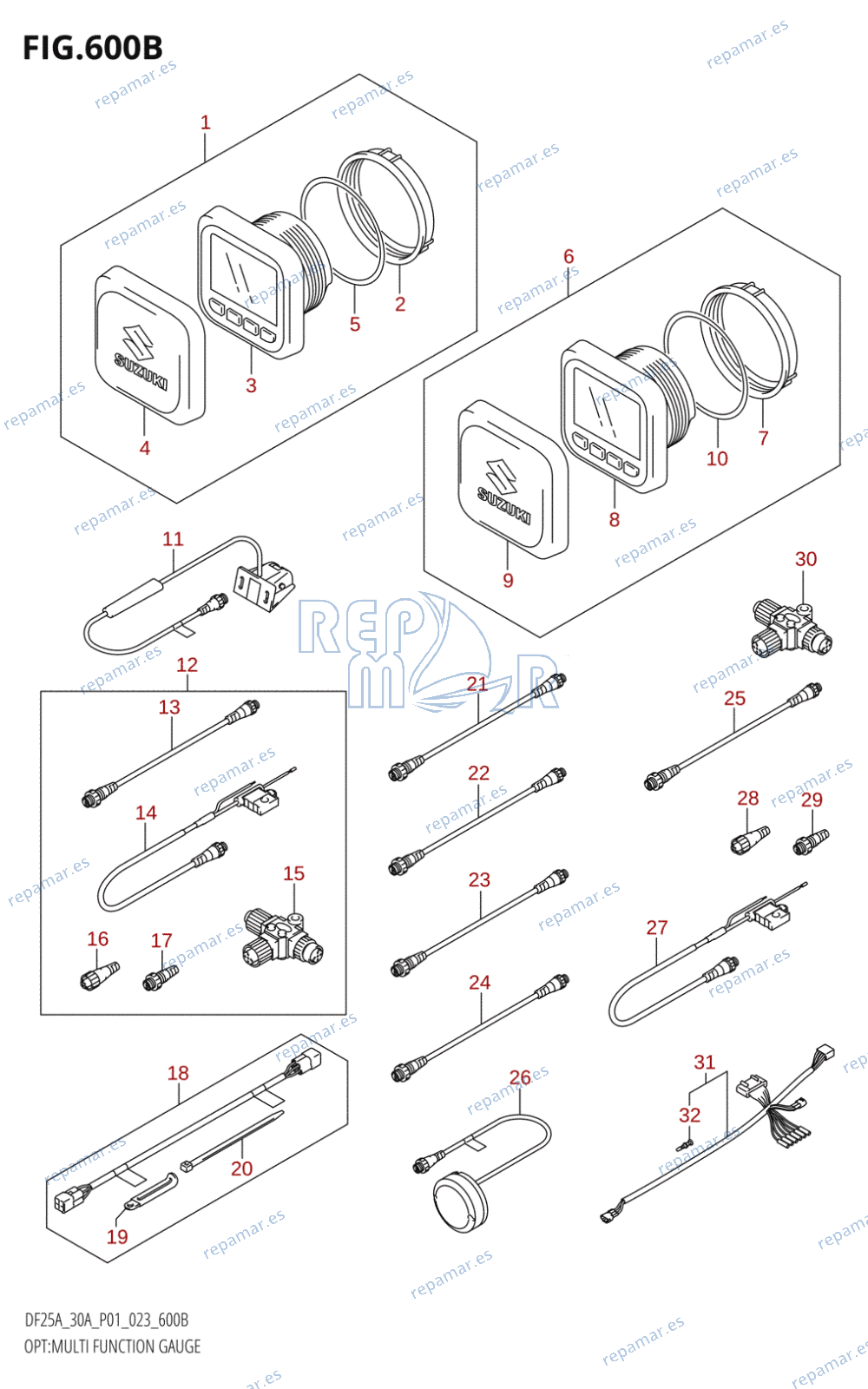 600B - OPT:MULTI FUNCTION GAUGE (022,023)