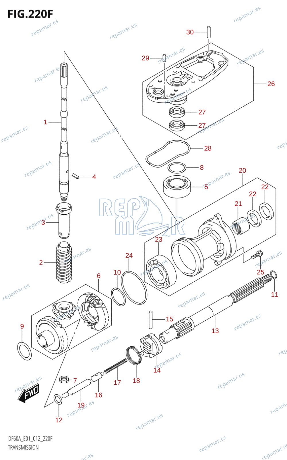 220F - TRANSMISSION (DF60A:E01)