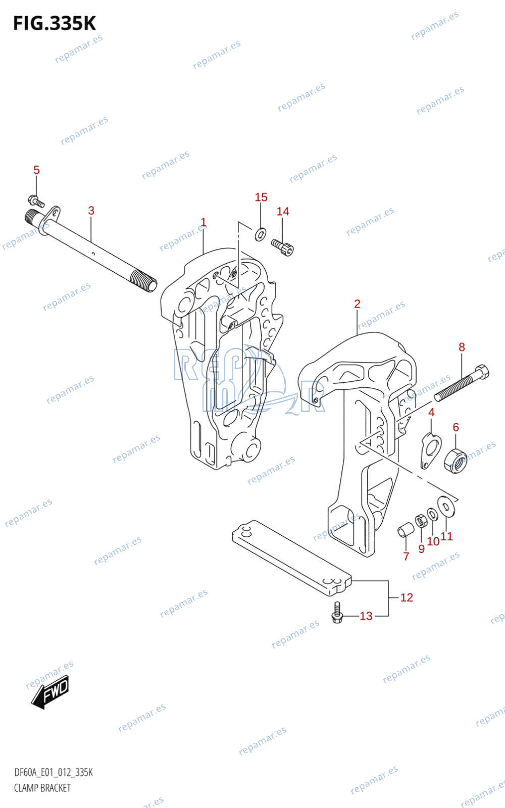 335K - CLAMP BRACKET (DF60ATH:E01)