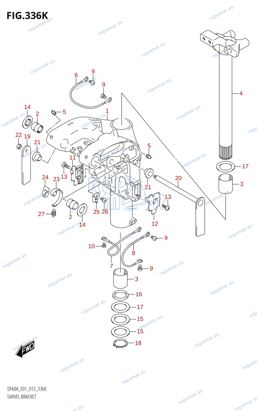 336K - SWIVEL BRACKET (DF60ATH:E01)