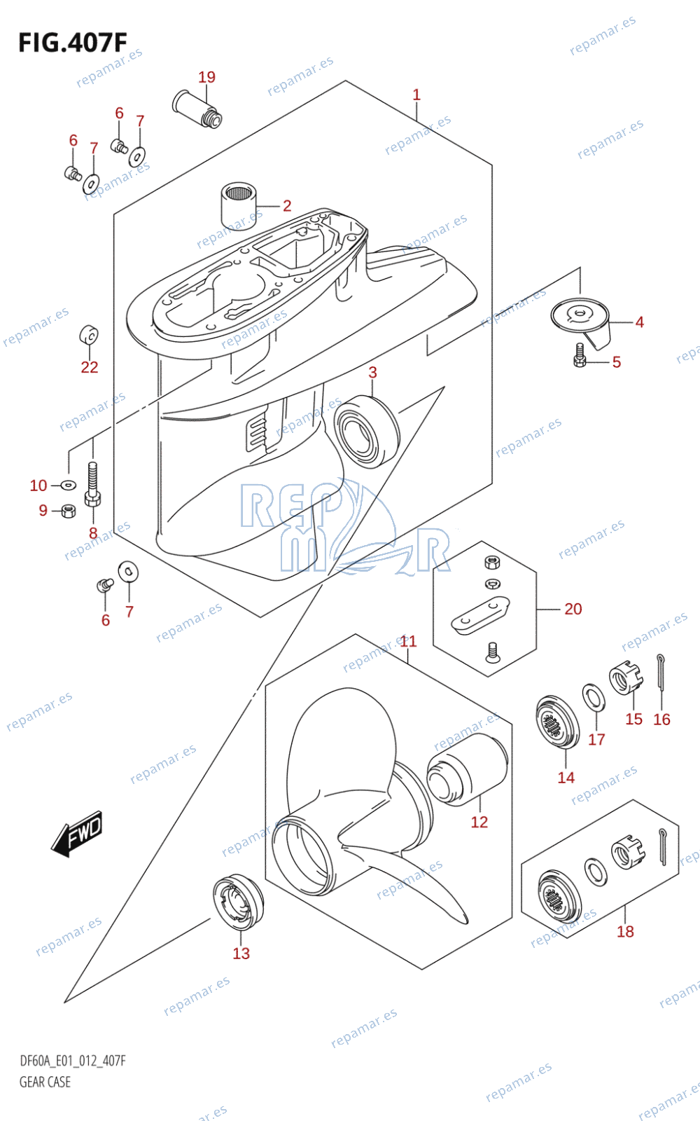 407F - GEAR CASE (DF60A:E01)