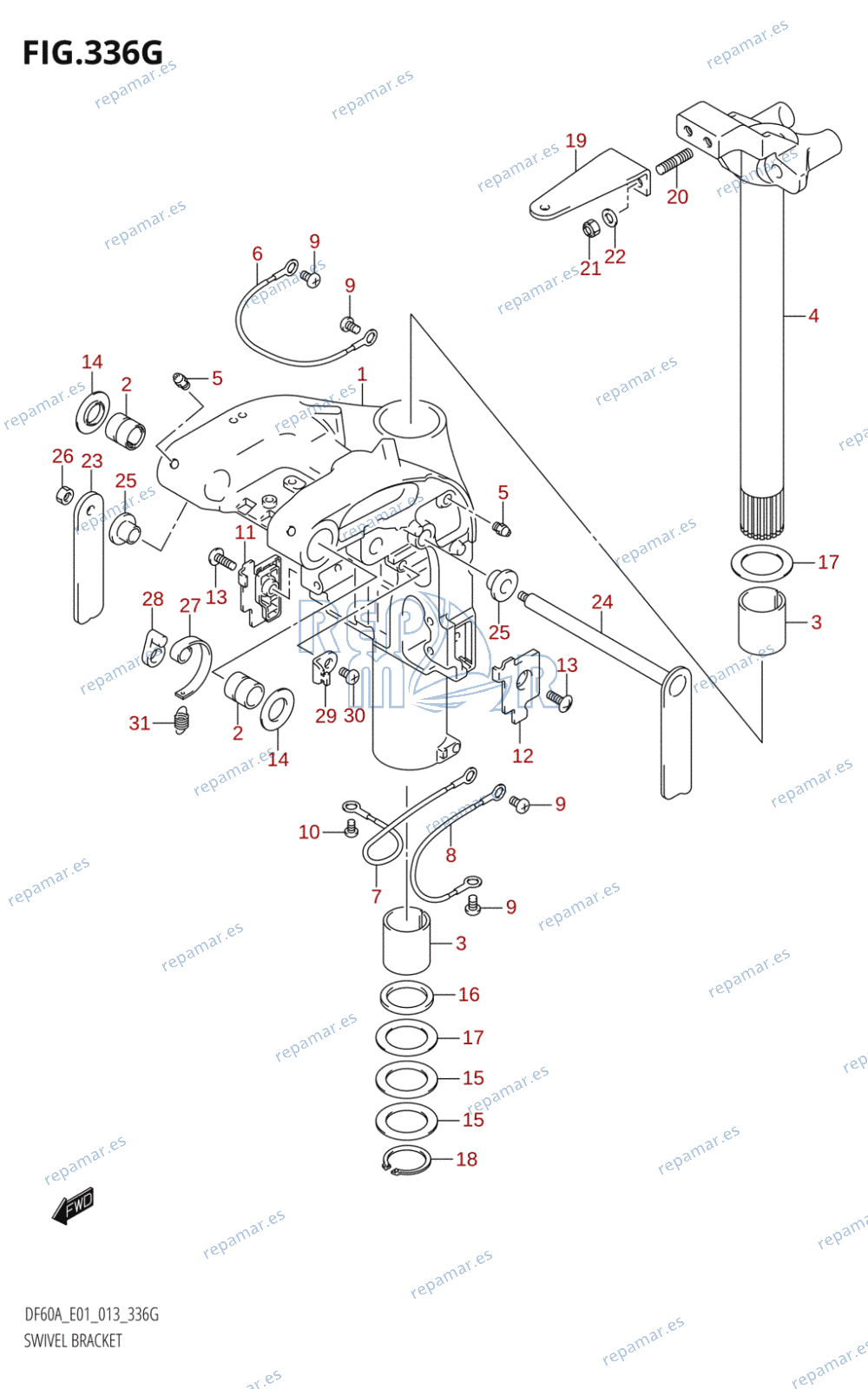 336G - SWIVEL BRACKET (DF60A:E01)