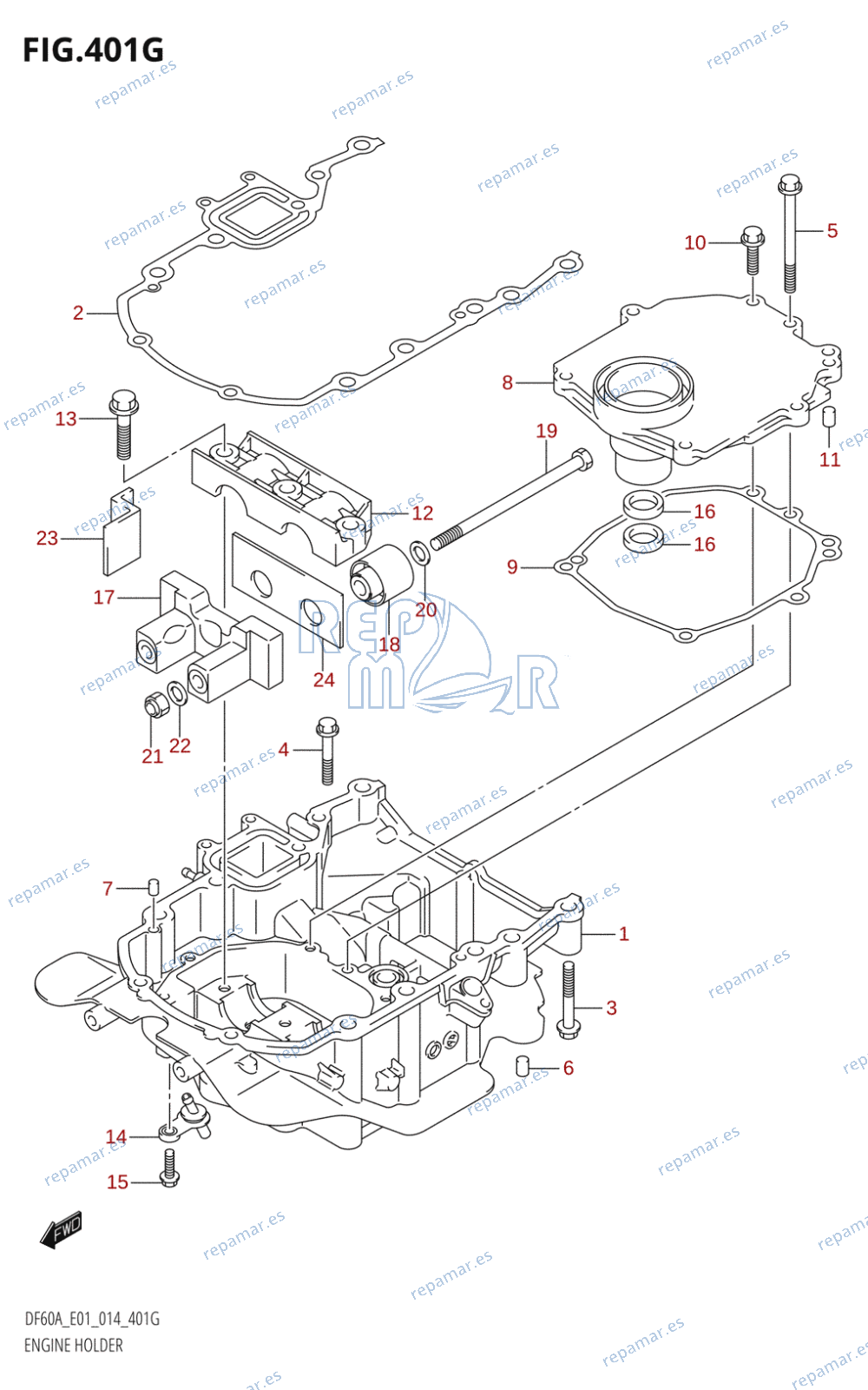 401G - ENGINE HOLDER (DF60A:E01)