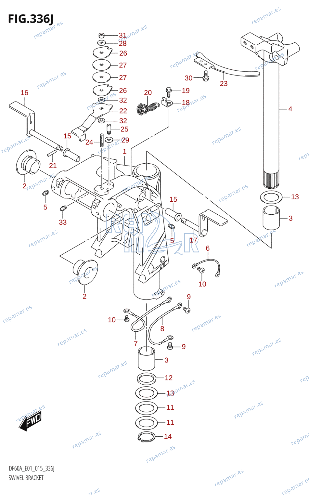 336J - SWIVEL BRACKET (DF60AQH:E01)