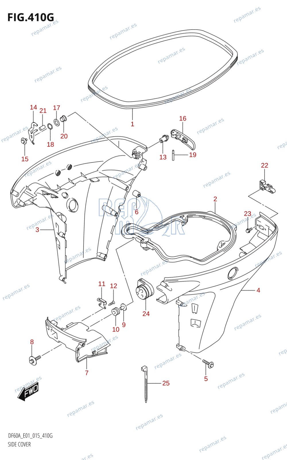 410G - SIDE COVER (DF60A:E01)