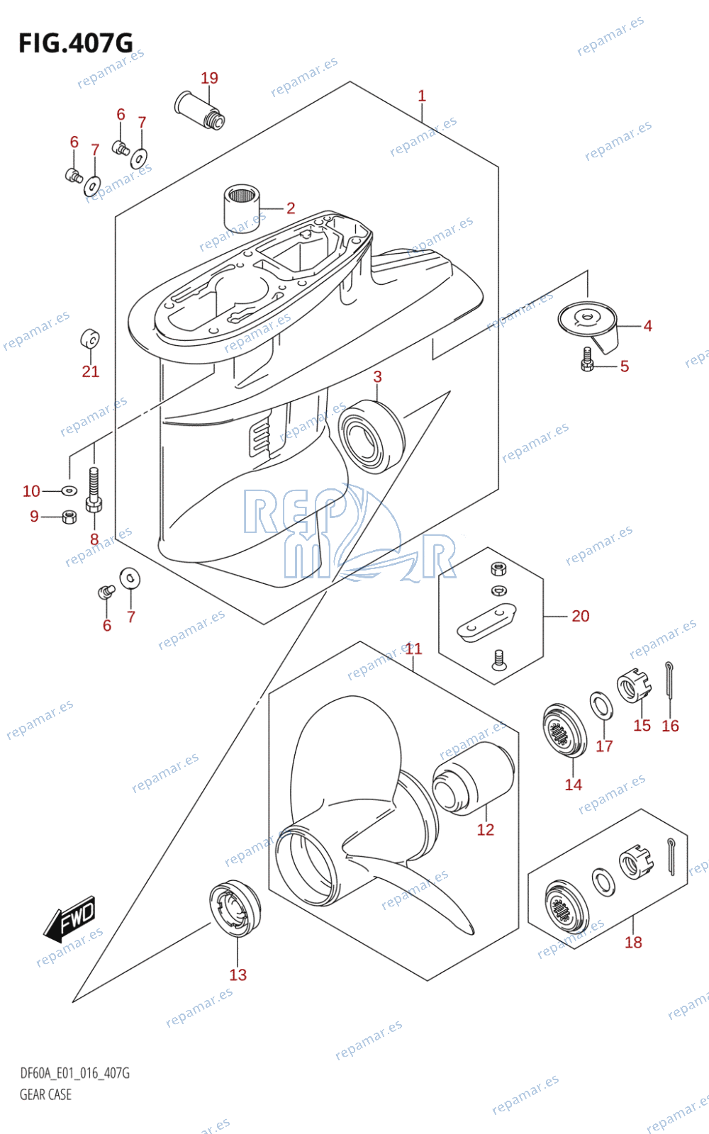 407G - GEAR CASE (DF60A:E01)