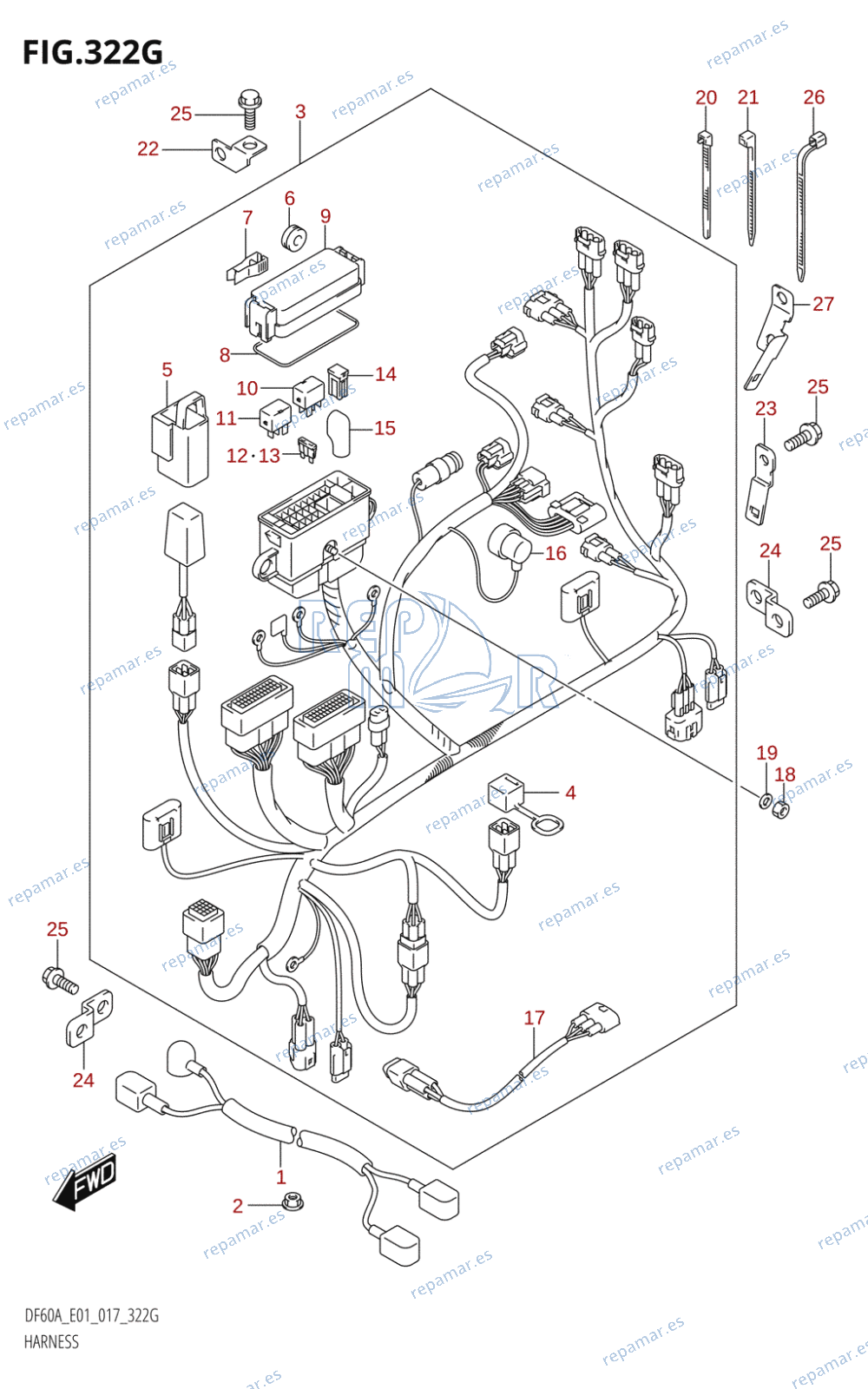 322G - HARNESS (DF60A:E01)