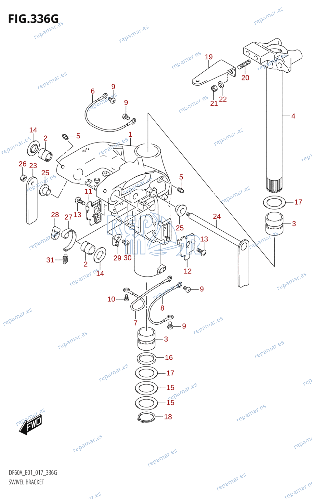 336G - SWIVEL BRACKET (DF60A:E01)