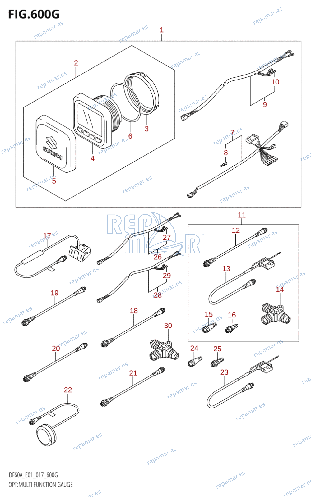 600G - OPT:MULTI FUNCTION GAUGE (DF60A:E01)