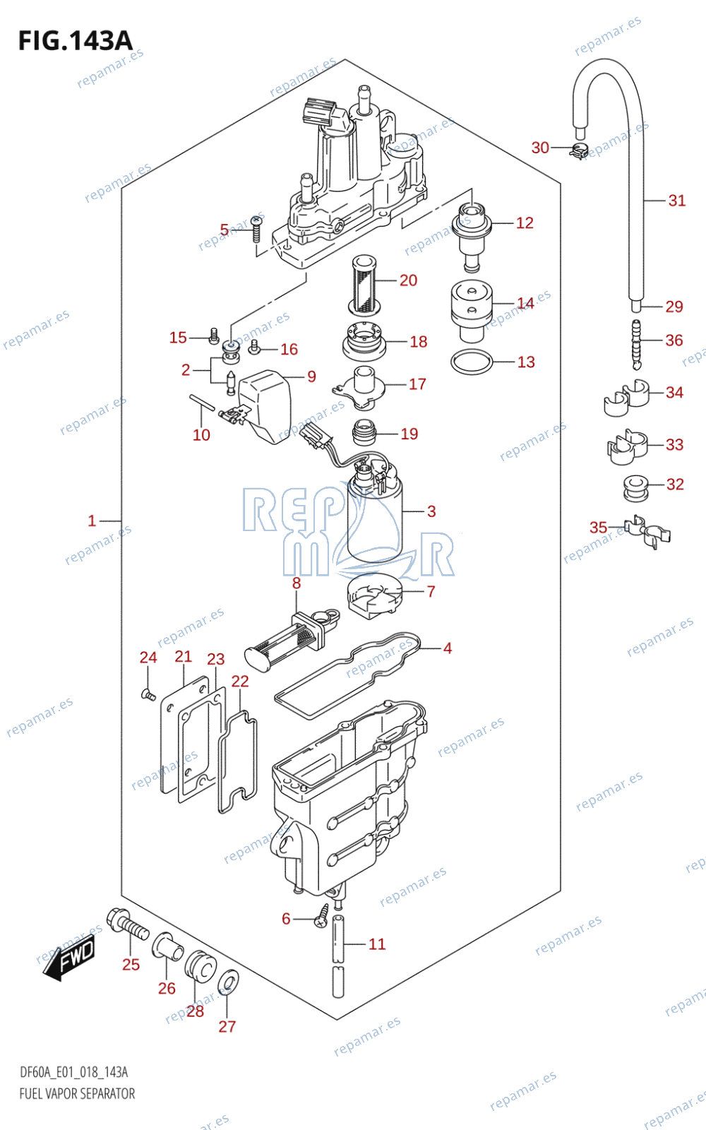 143A - FUEL VAPOR SEPARATOR (E01,E34)