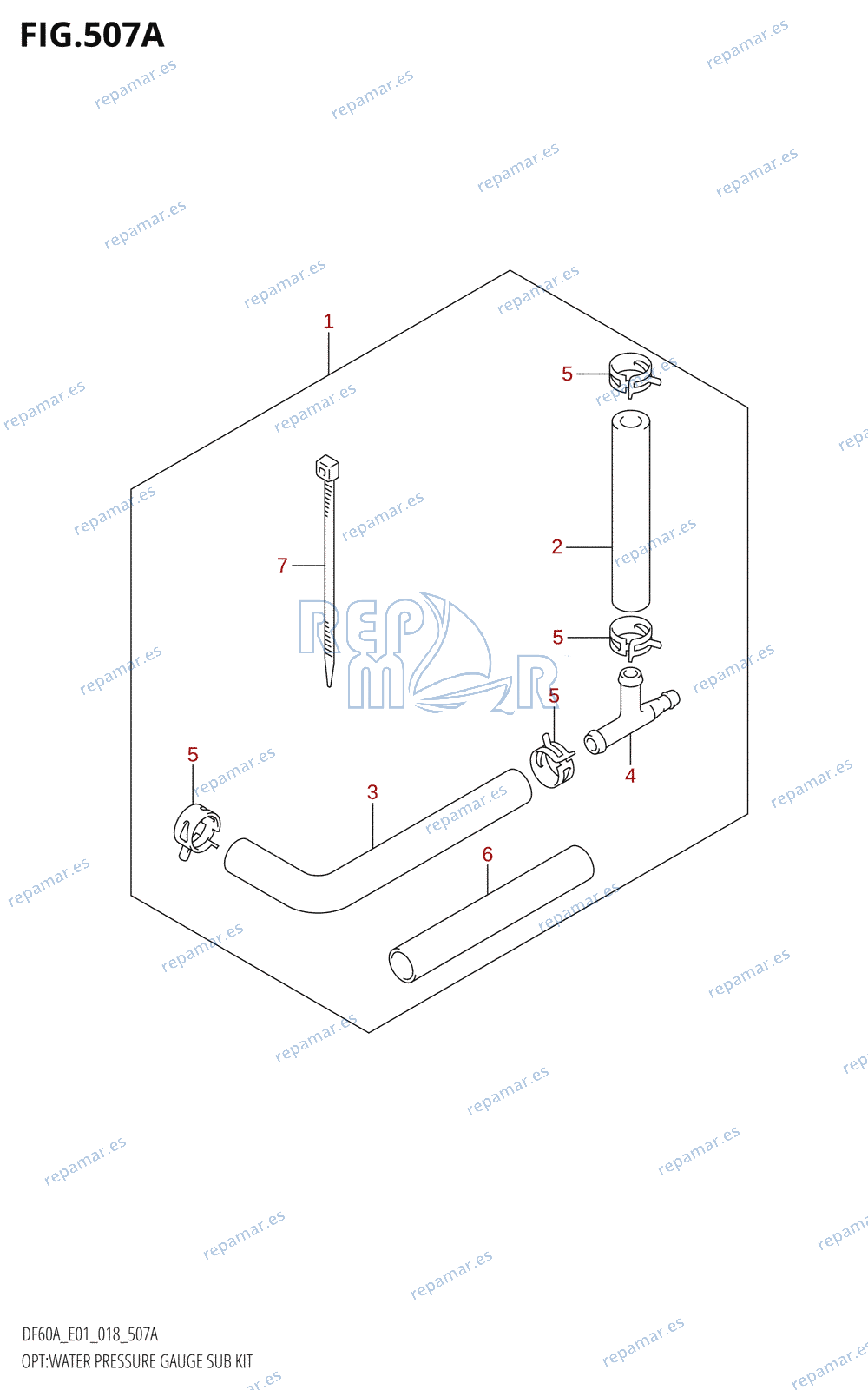 507A - OPT:WATER PRESSURE GAUGE SUB KIT