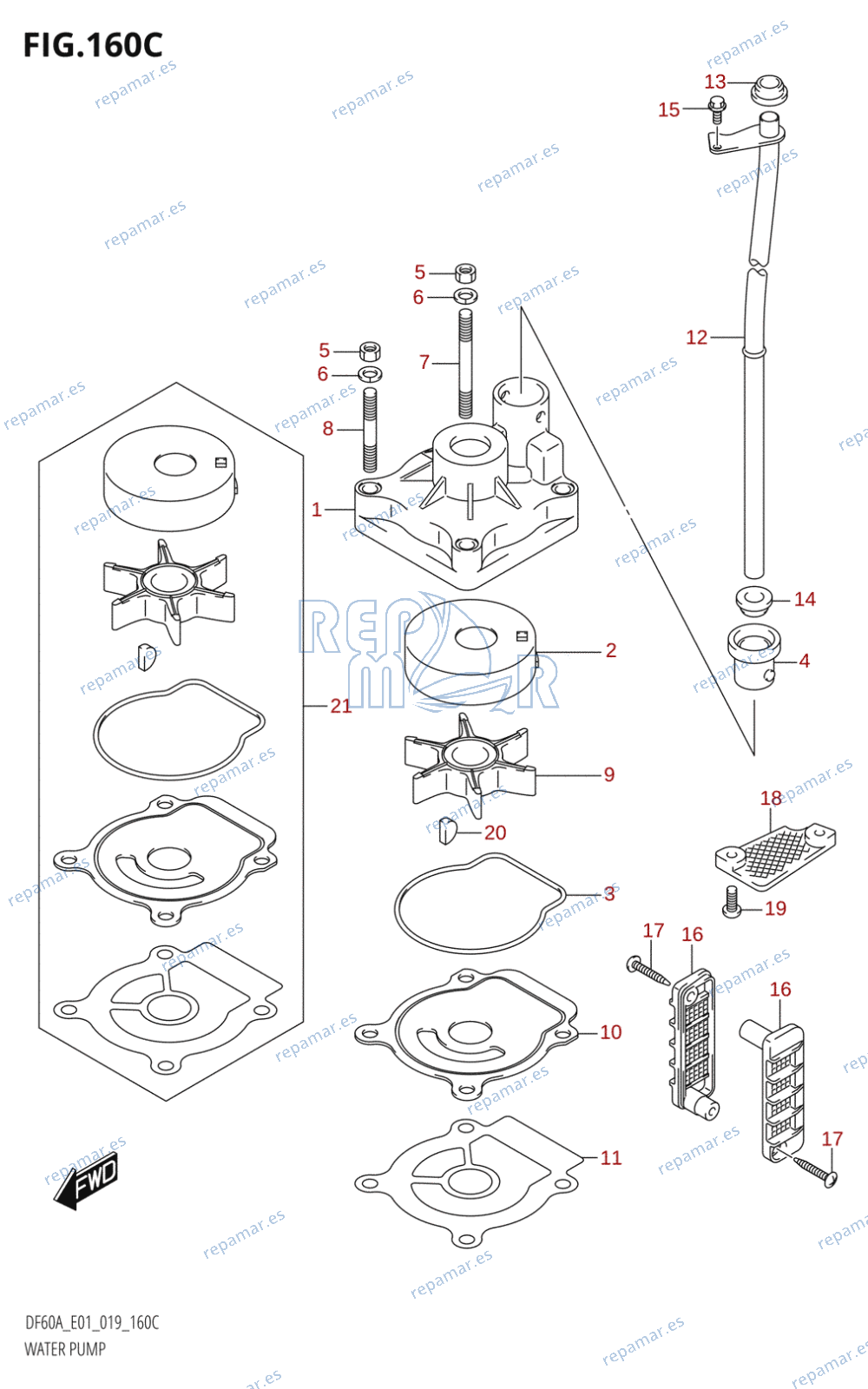 160C - WATER PUMP (DF60A:E01)