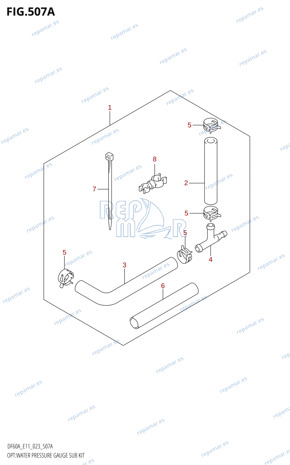 507A - OPT:WATER PRESSURE GAUGE SUB KIT