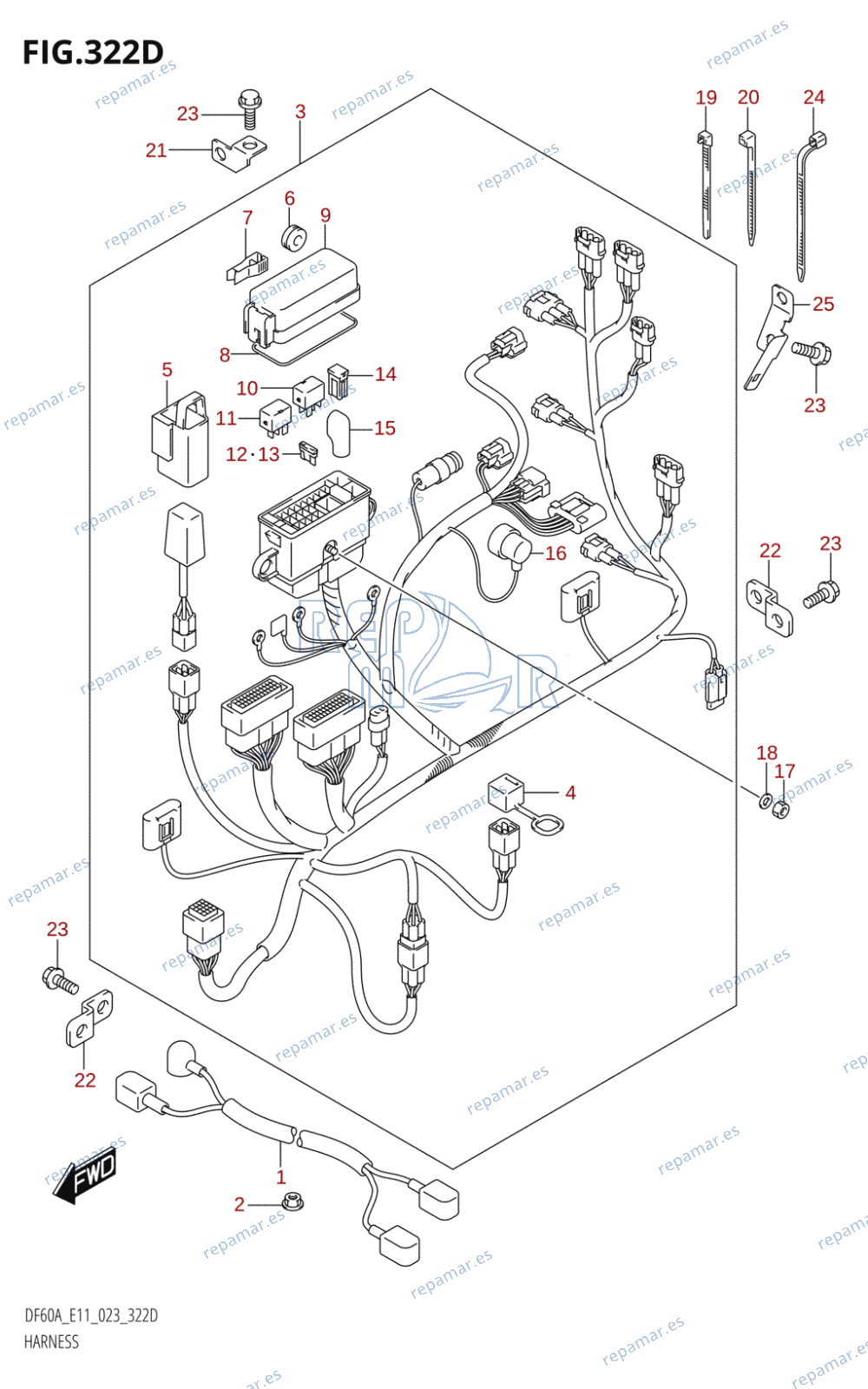 322D - HARNESS (DF60AQH)