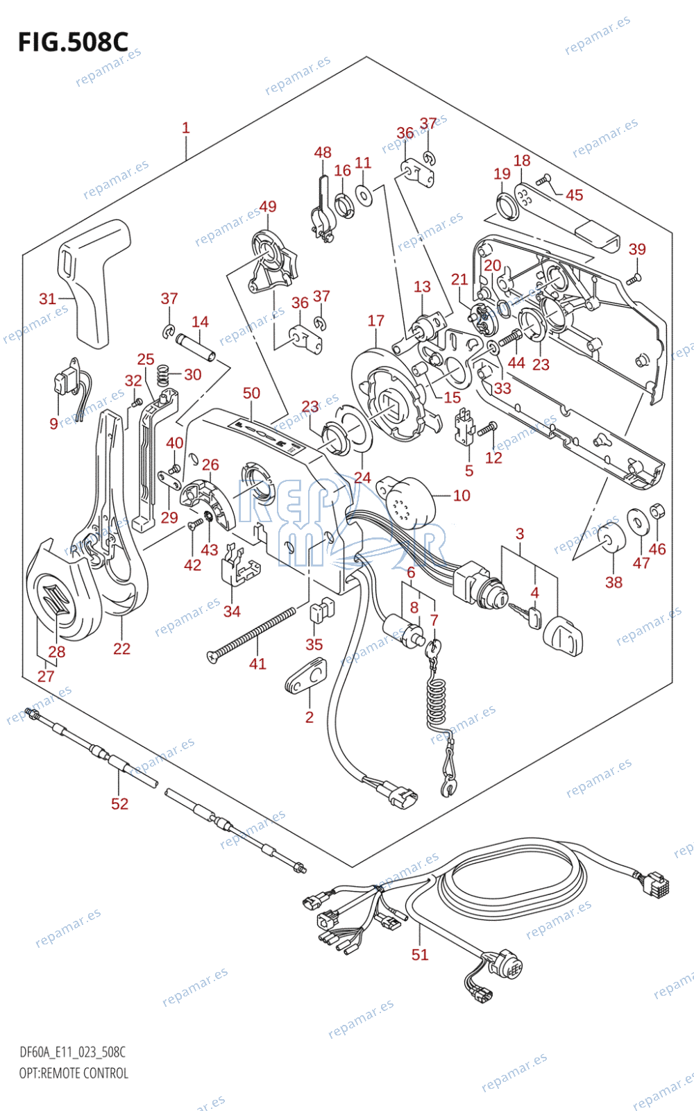 508C - OPT:REMOTE CONTROL ((DF40A:E11,DF40AST:E34,DF50A:E11,DF60A:(E11,E40),DF60AVT:E11,DF40ASVT:E34):022)