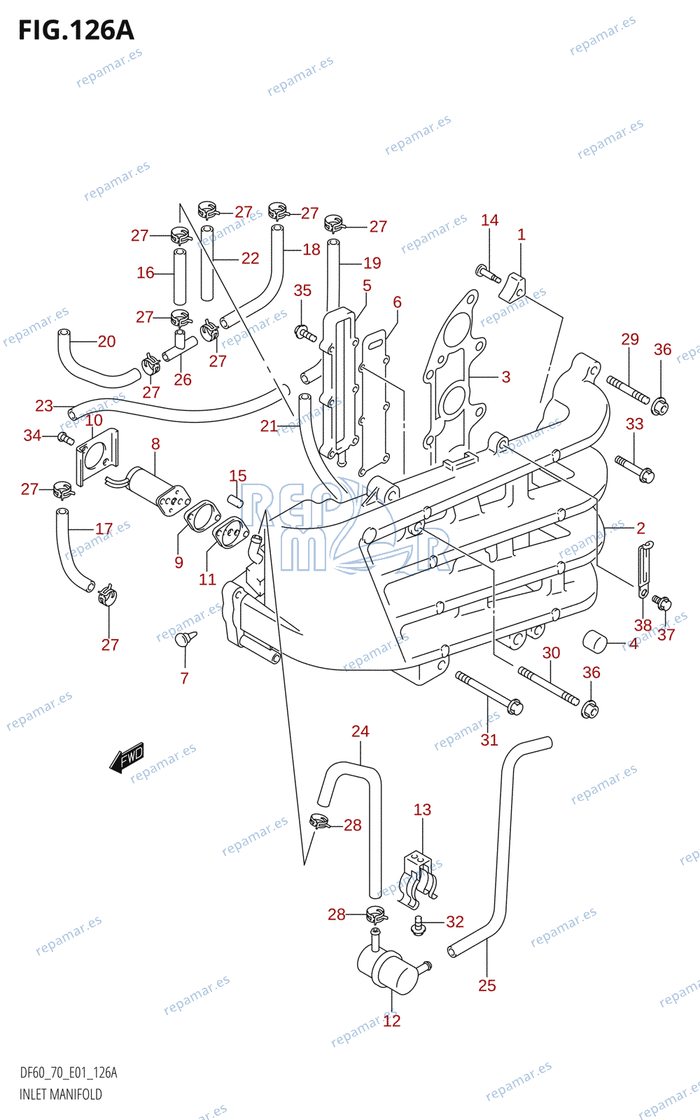 126A - INLET MANIFOLD ((DF60T,DF70T):(W,X))