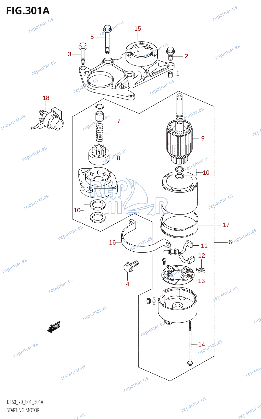 301A - STARTING MOTOR (W,X,Y)