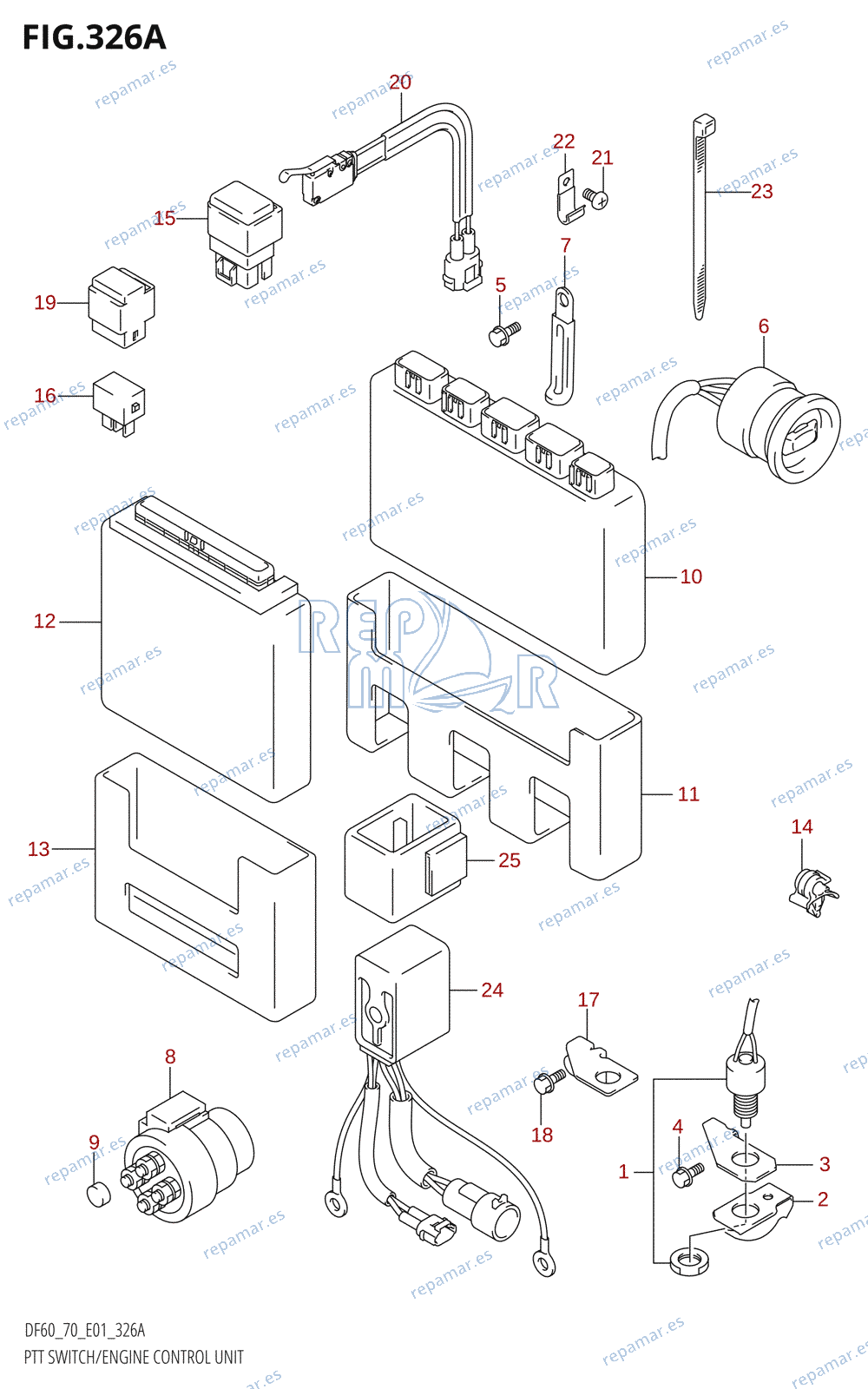 326A - PTT SWITCH /​ ENGINE CONTROL UNIT