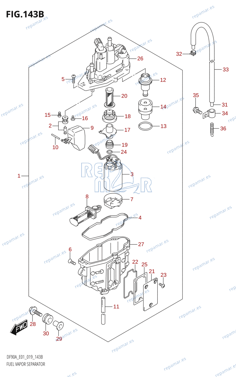 143B - FUEL VAPOR SEPARATOR (E40)