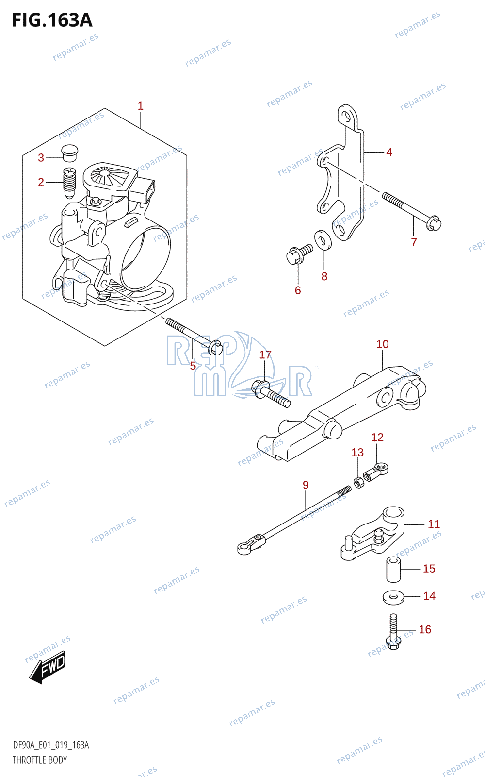 163A - THROTTLE BODY (DF70A,DF80A,DF90A,DF100B)