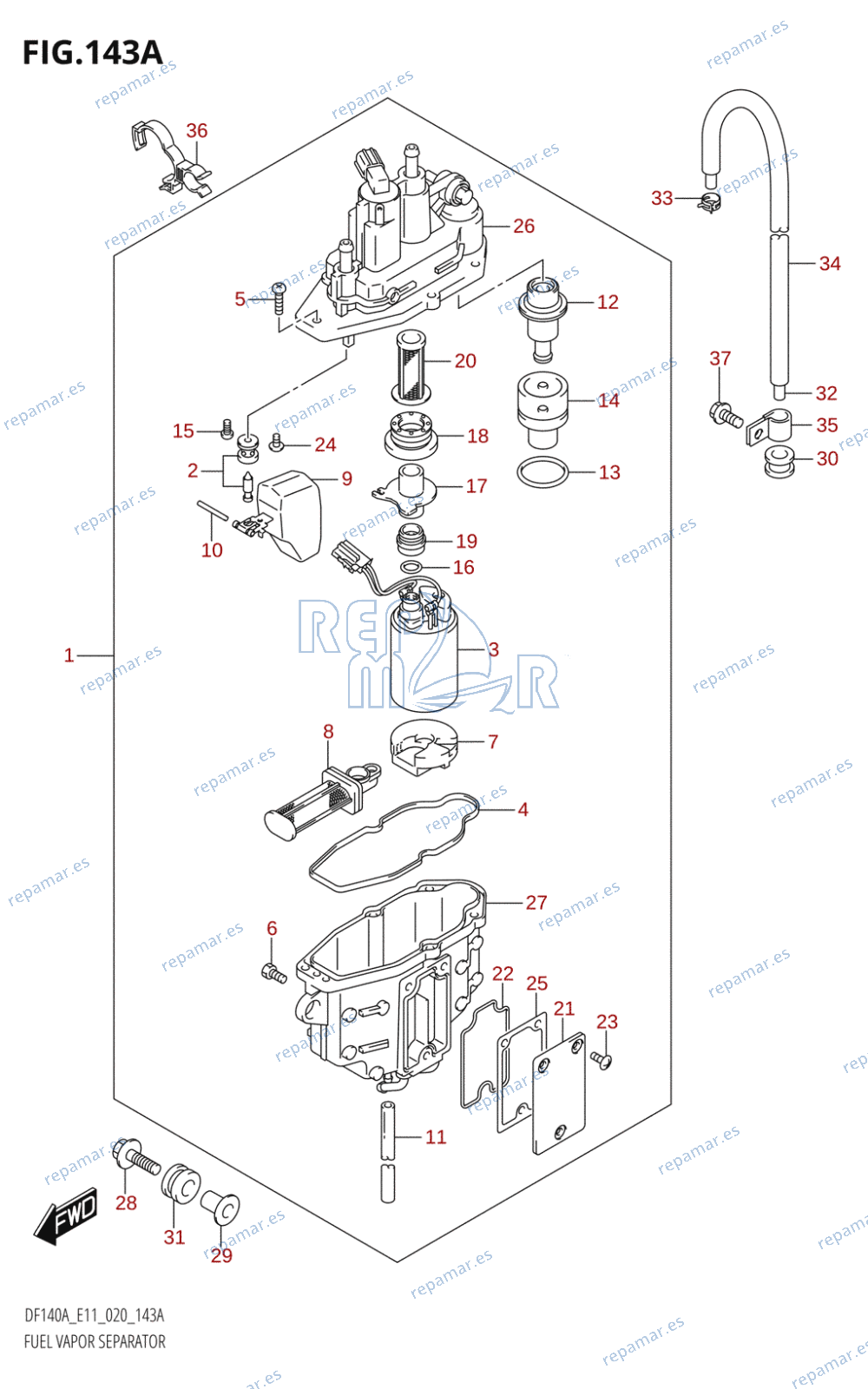 143A - FUEL VAPOR SEPARATOR (E03,E11)