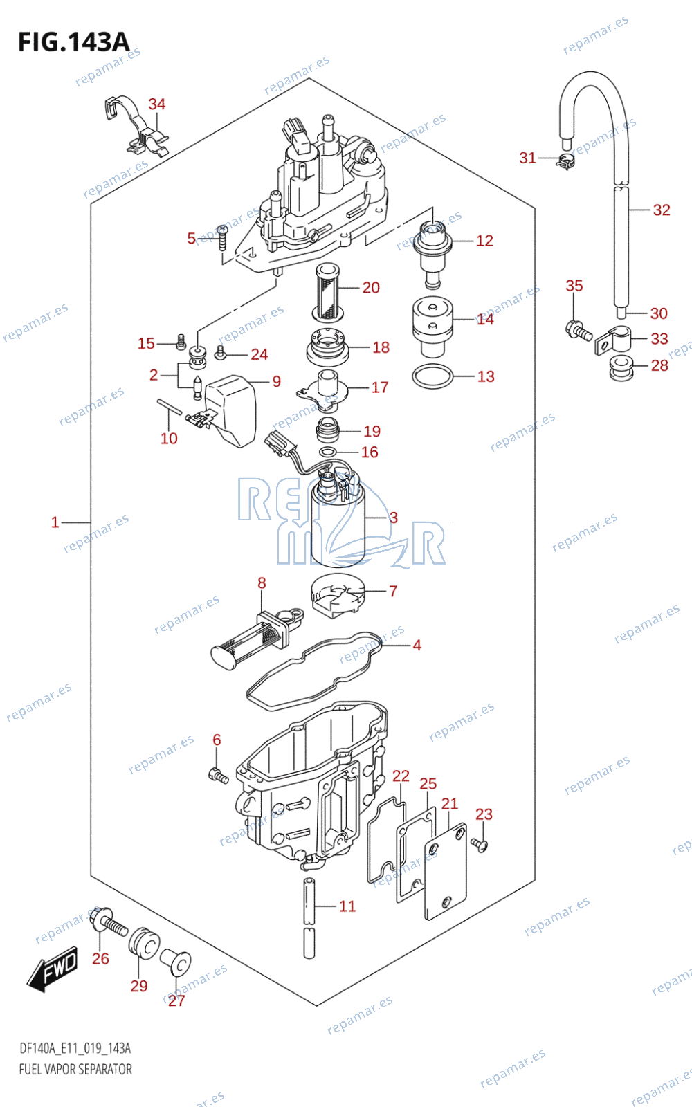 143A - FUEL VAPOR SEPARATOR (E11,E03)