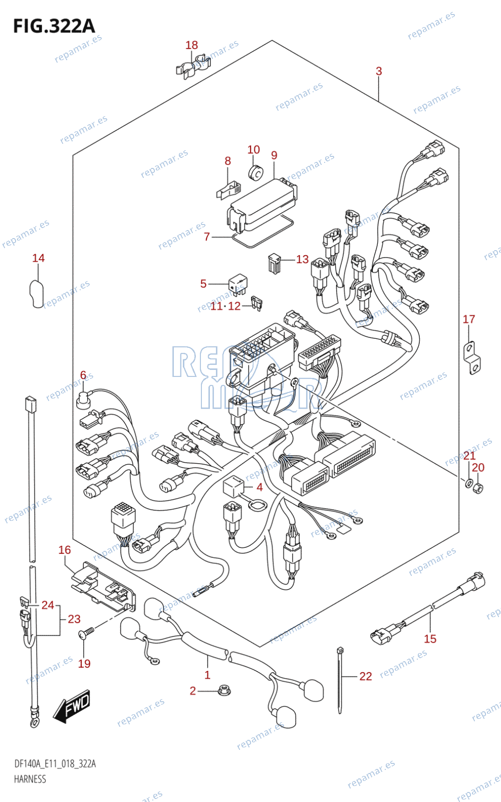 322A - HARNESS (DF100AT)