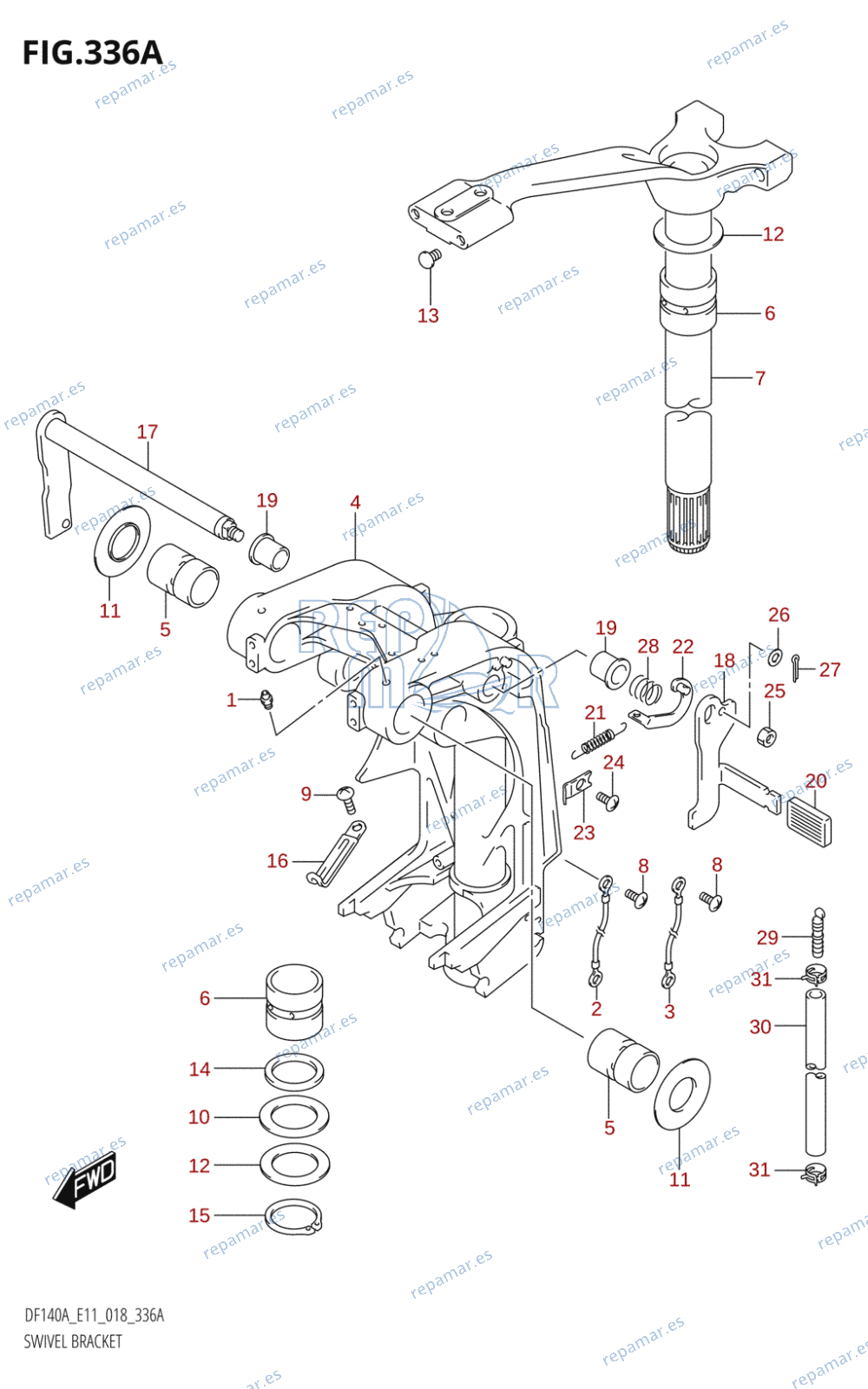 336A - SWIVEL BRACKET (DF100AT)