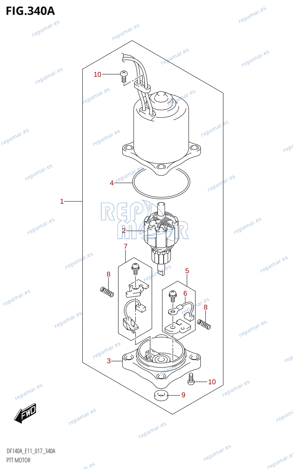 340A - PTT MOTOR (DF100AT:E11)