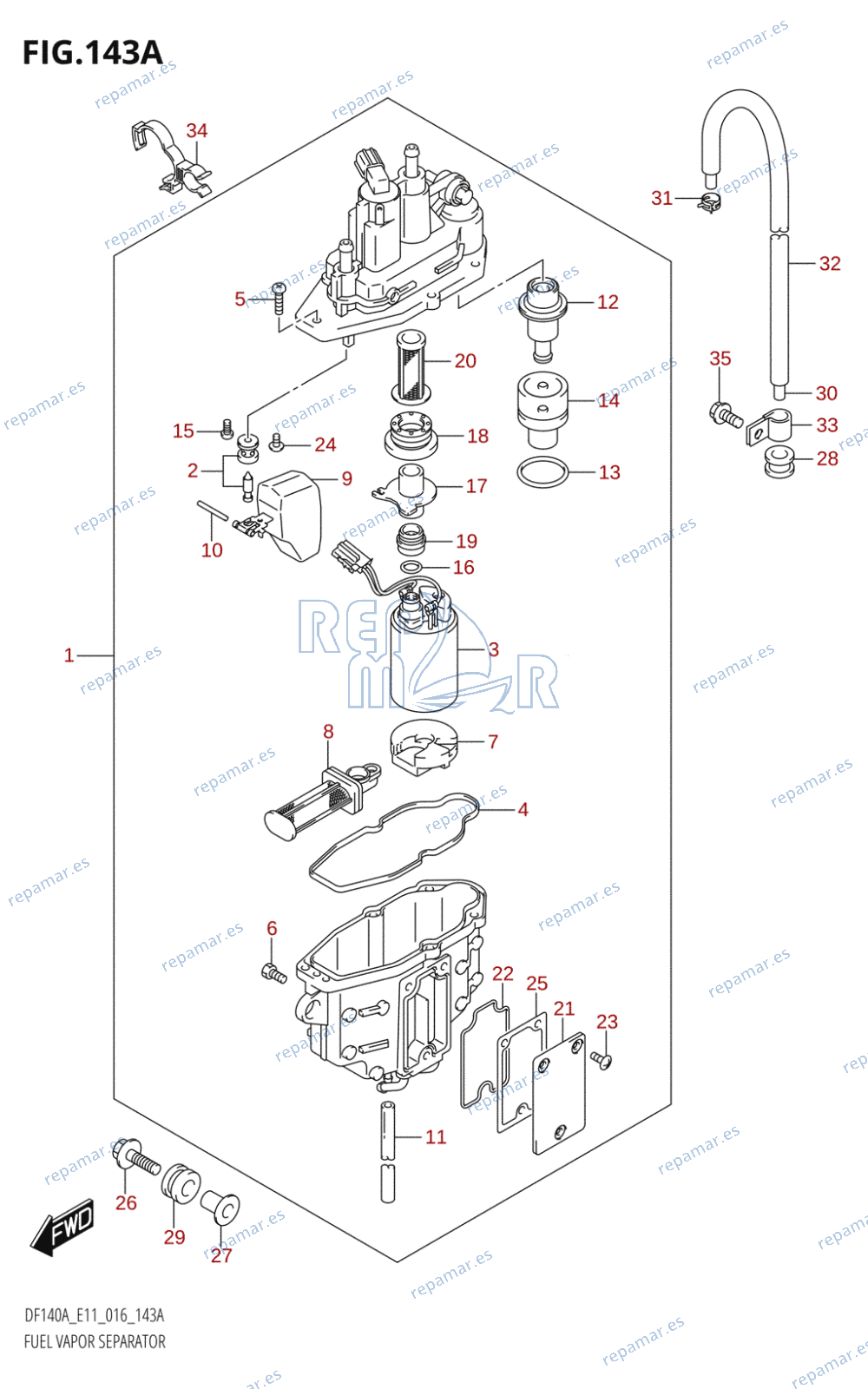 143A - FUEL VAPOR SEPARATOR (DF100AT:E11)