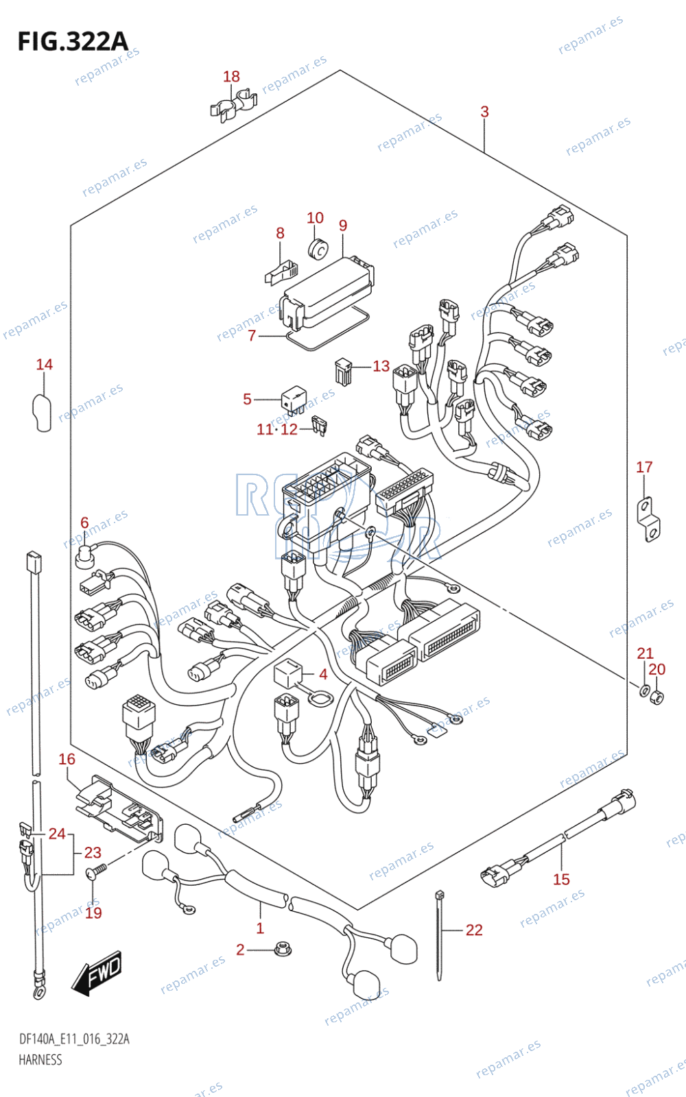 322A - HARNESS (DF100AT:E11)