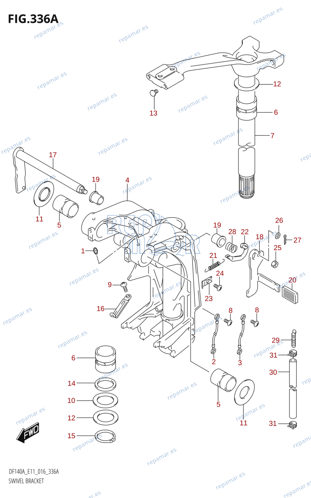 336A - SWIVEL BRACKET (DF100AT:E11)