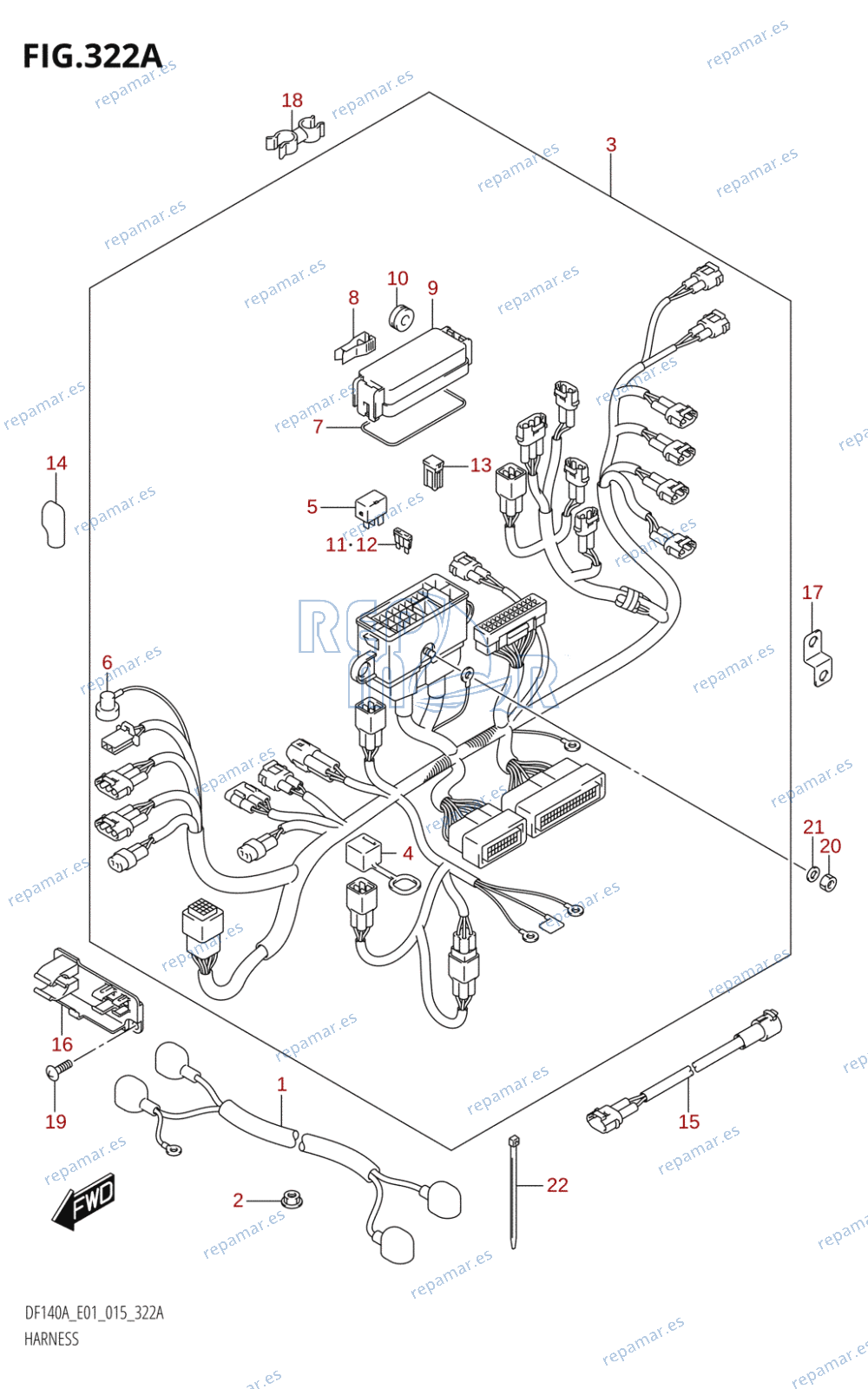 322A - HARNESS (DF100AT:E01)