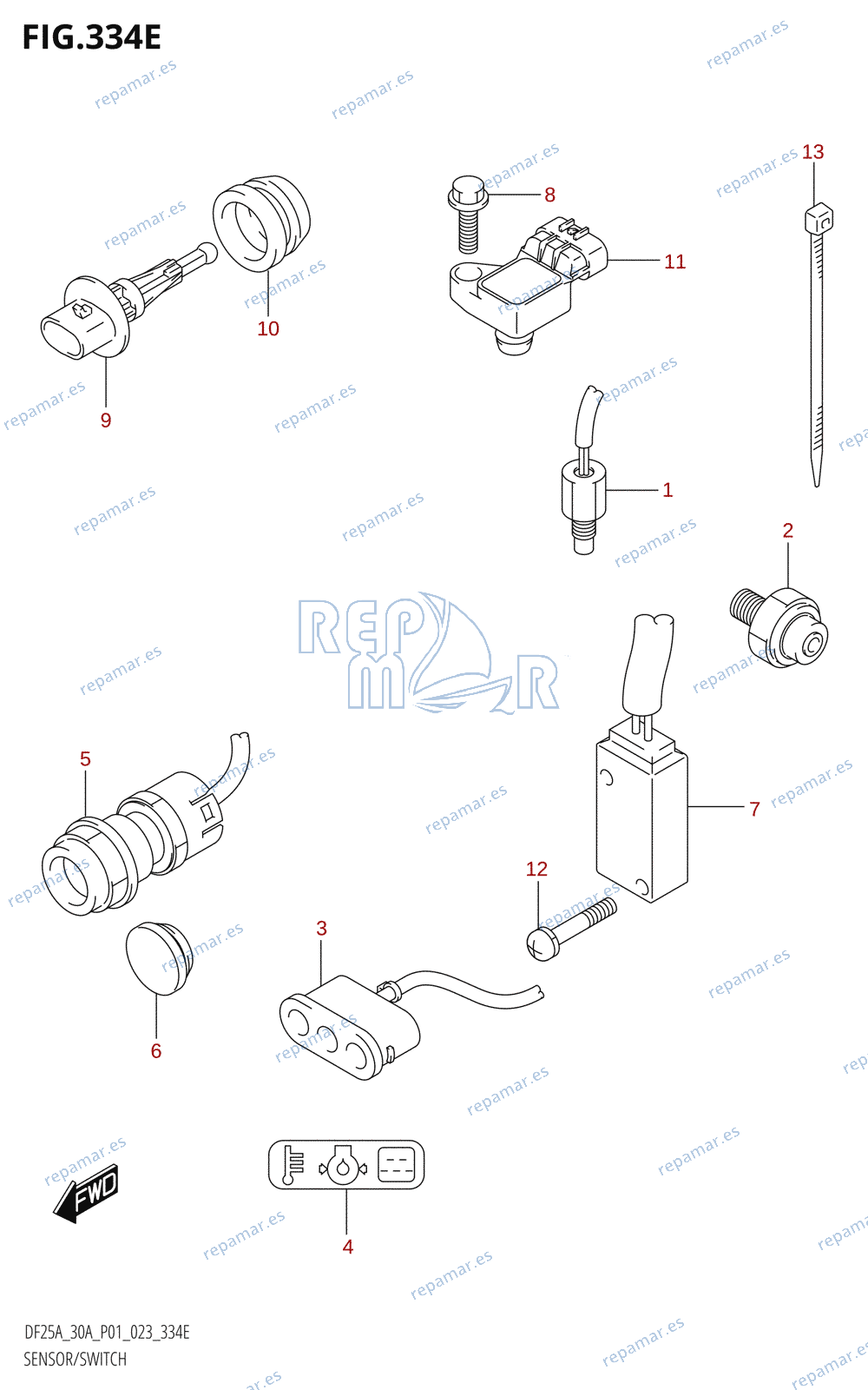 334E - SENSOR /​ SWITCH (DF30A)