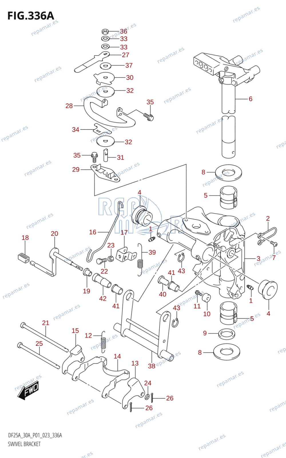 336A - SWIVEL BRACKET (DF25A)