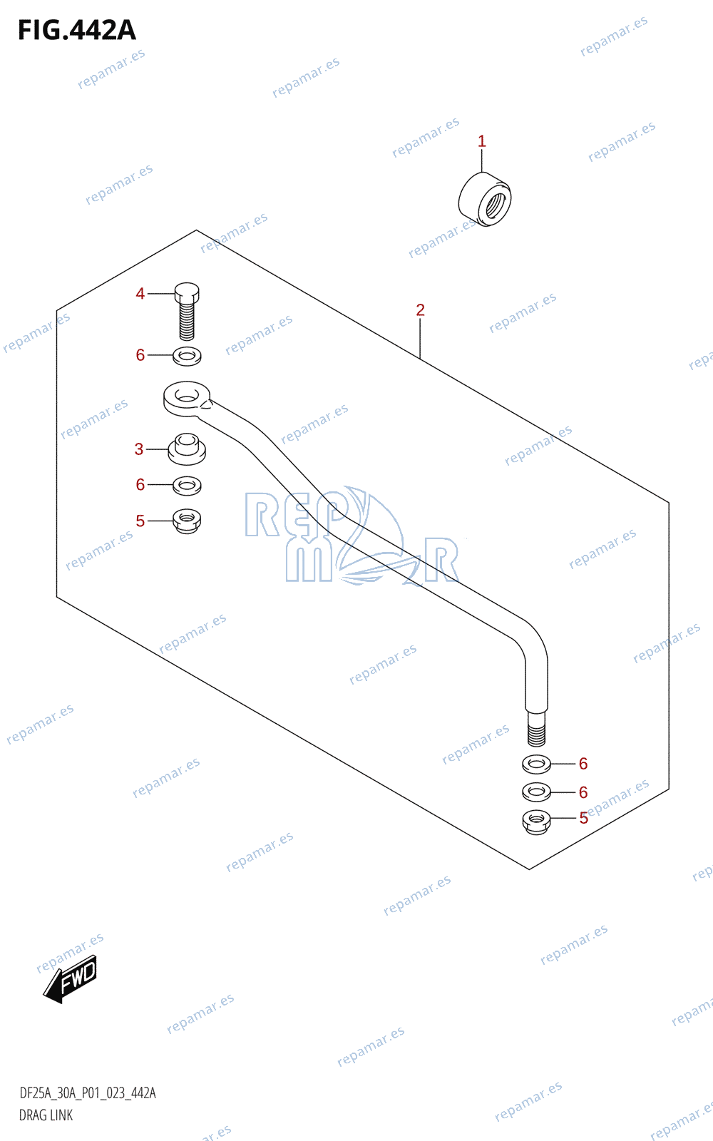 442A - DRAG LINK (DF25AT,DF30AR,DF30AT)