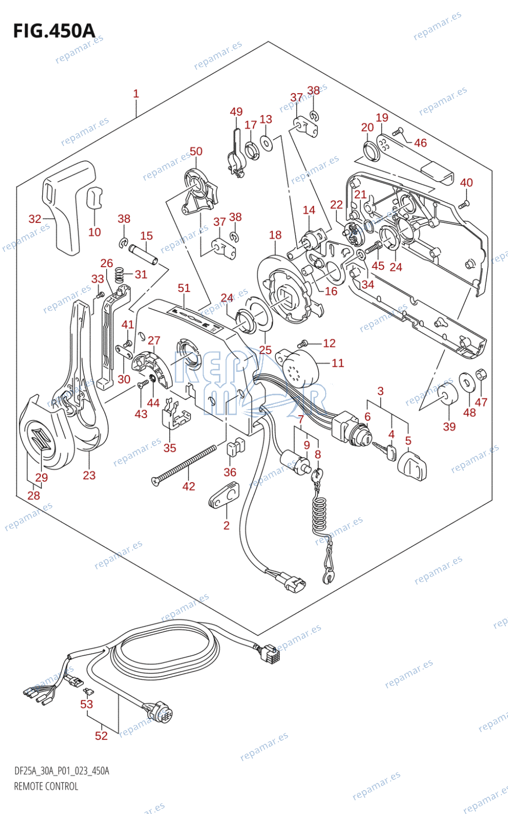 450A - REMOTE CONTROL (DF25AR:021,DF30AR:(020,021))