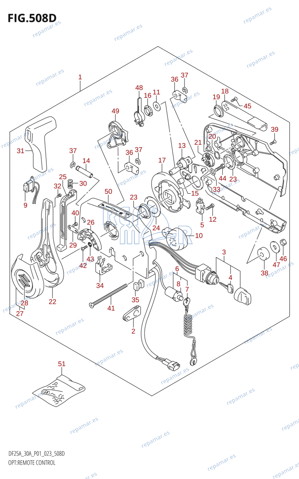 508D - OPT:REMOTE CONTROL ((DF25AT,DF25ATH,DF30AT,DF30ATH):(022,023))