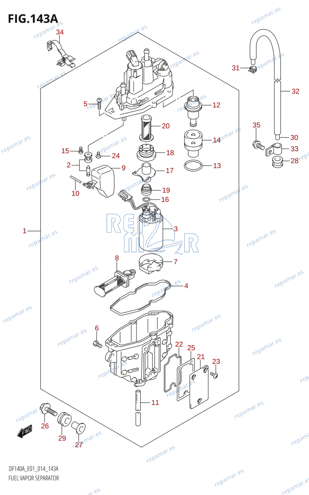 143A - FUEL VAPOR SEPARATOR (DF100AT:E01)