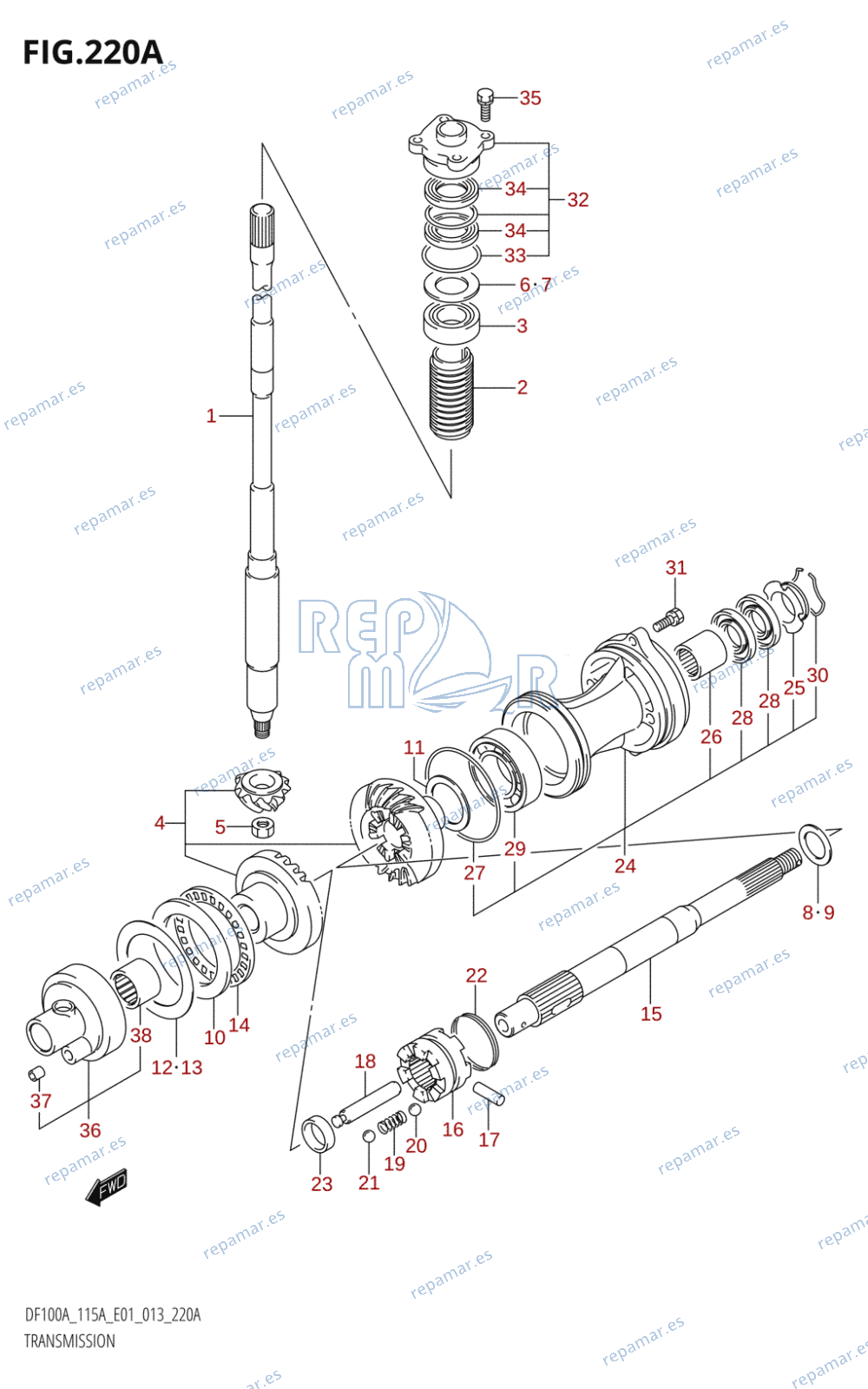 220A - TRANSMISSION (DF100AT:E01)