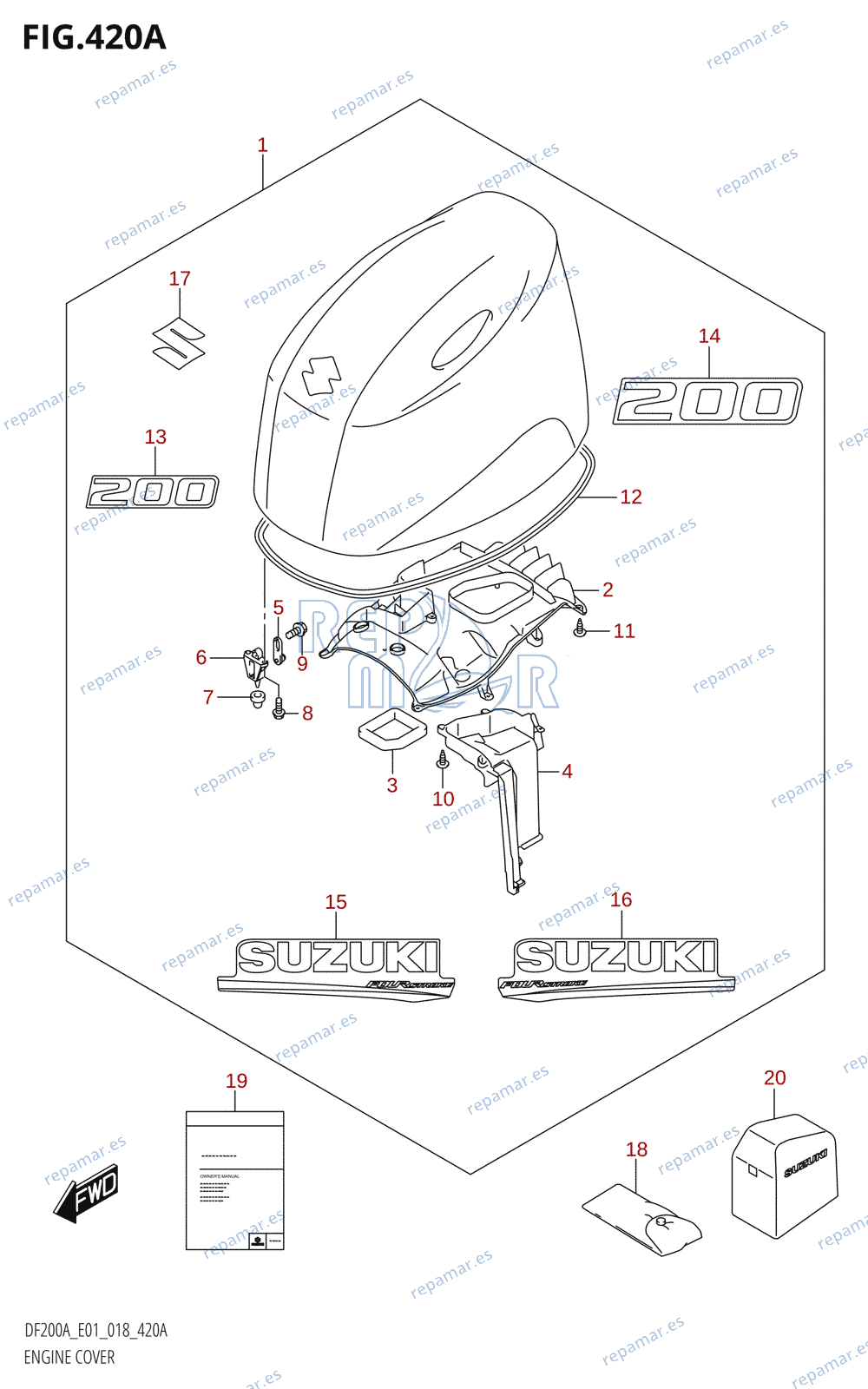 420A - ENGINE COVER (E01)