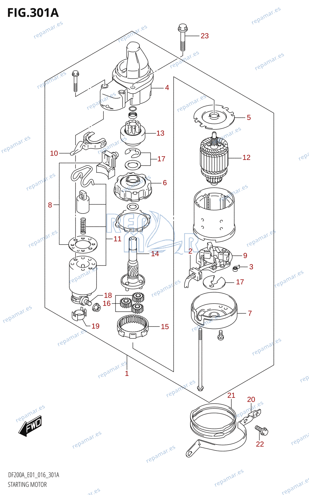 301A - STARTING MOTOR