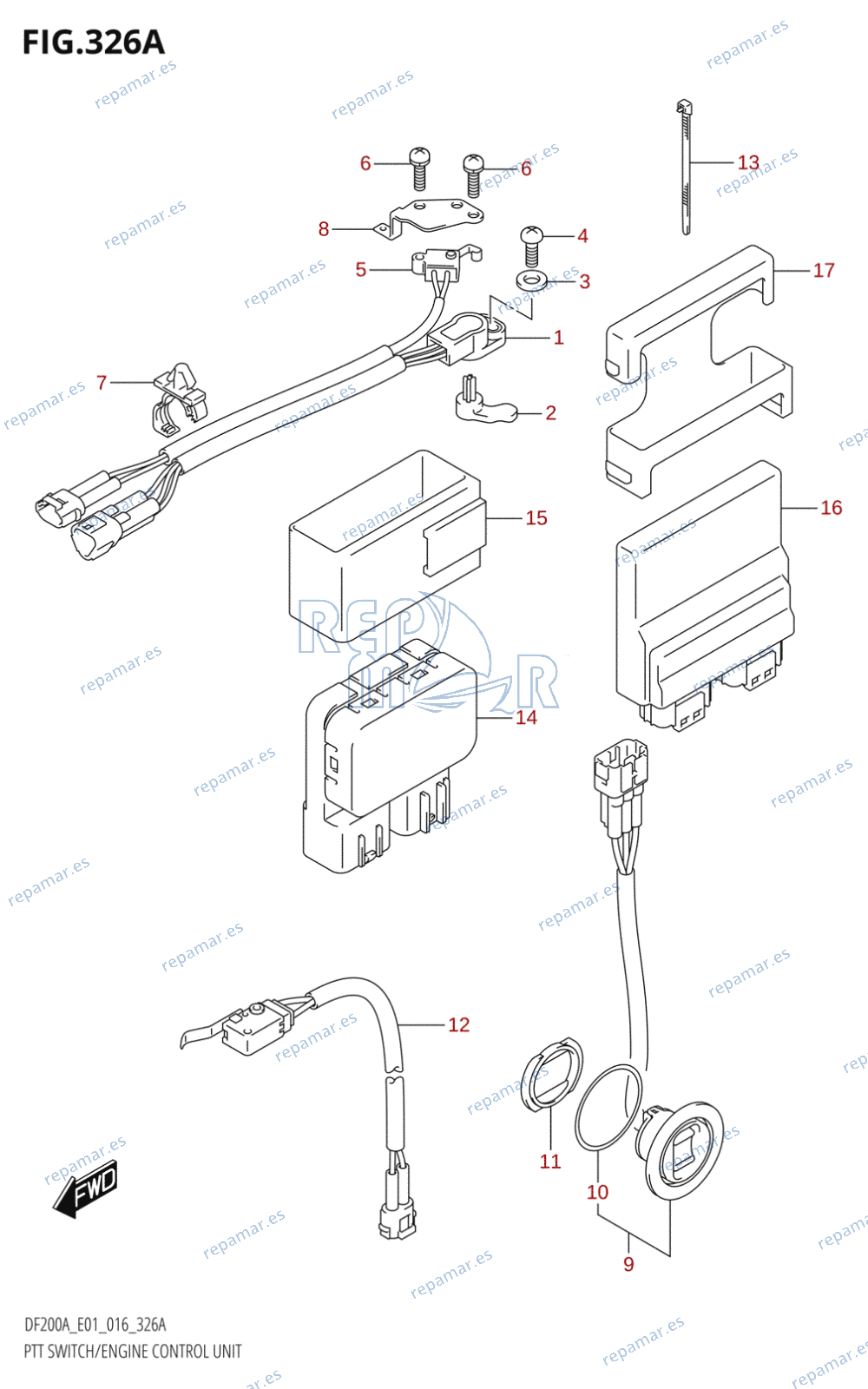 326A - PTT SWITCH /​ ENGINE CONTROL UNIT