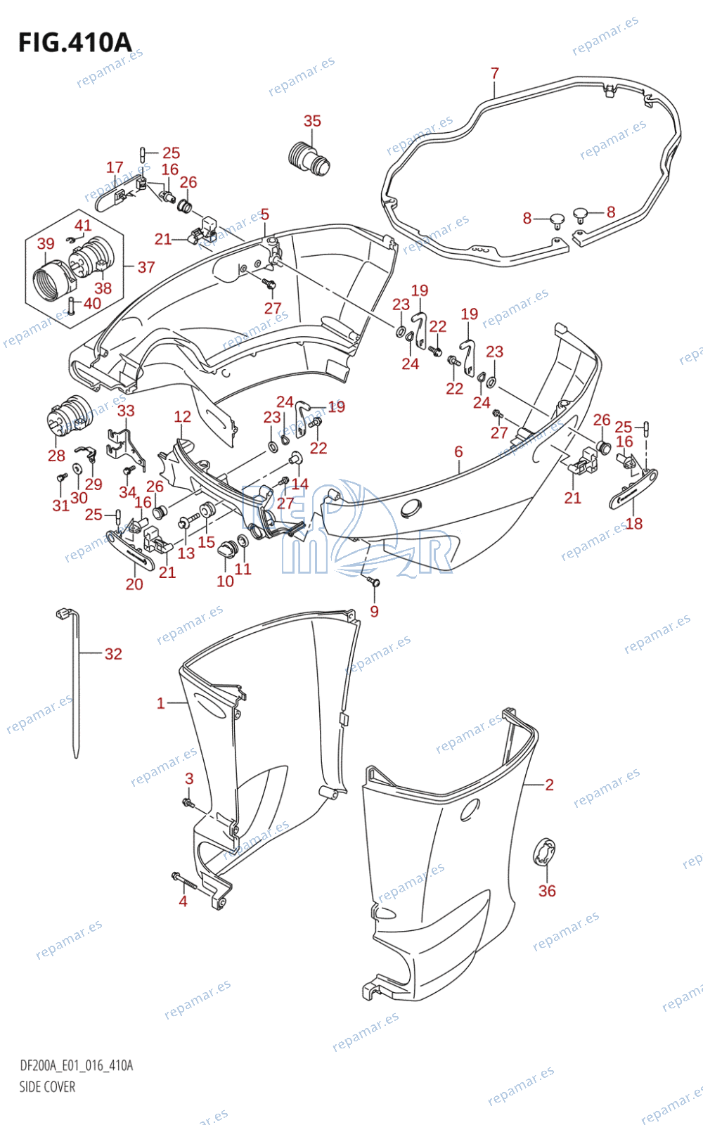 410A - SIDE COVER (DF200AT:E01)