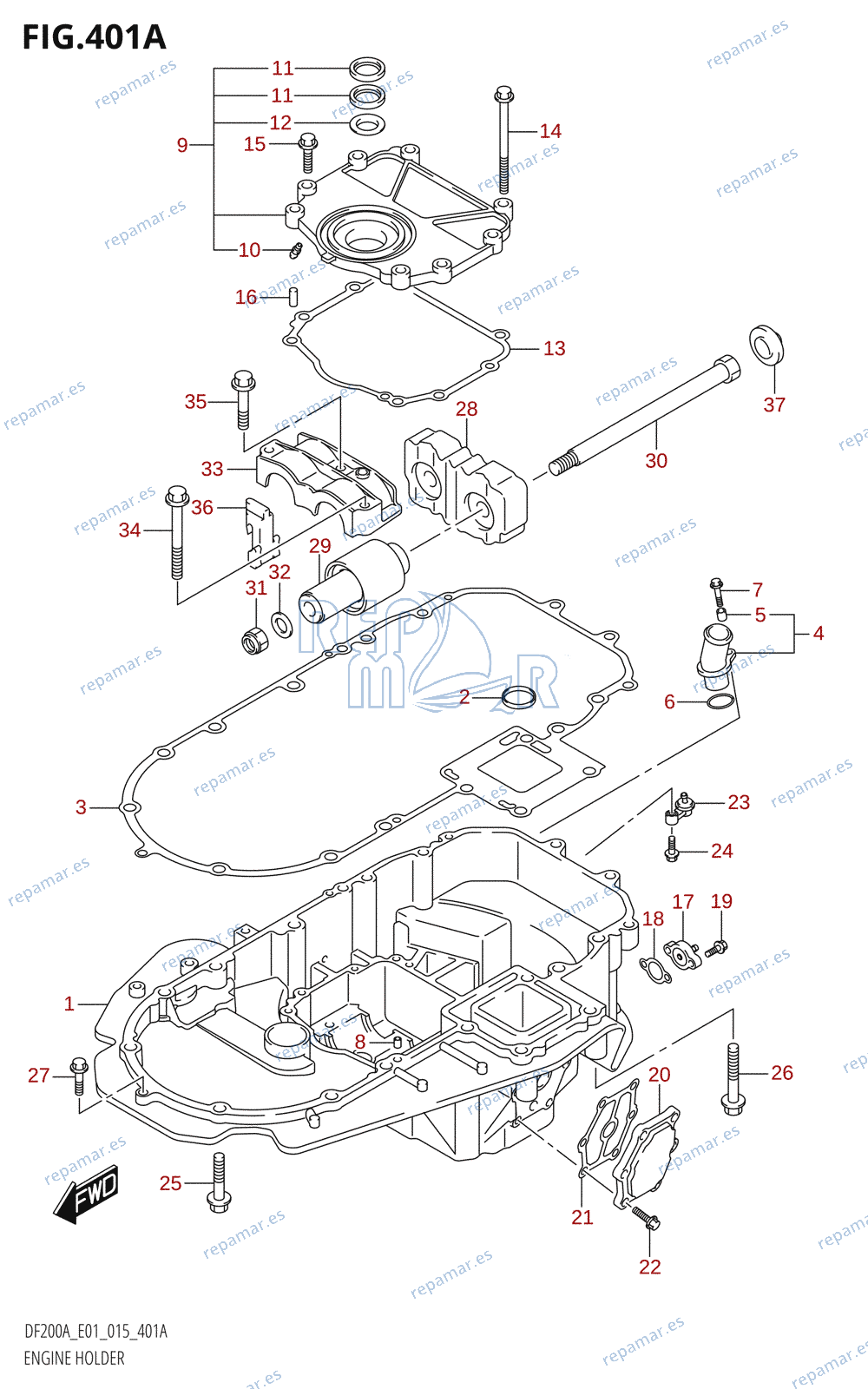 401A - ENGINE HOLDER (DF200AT)