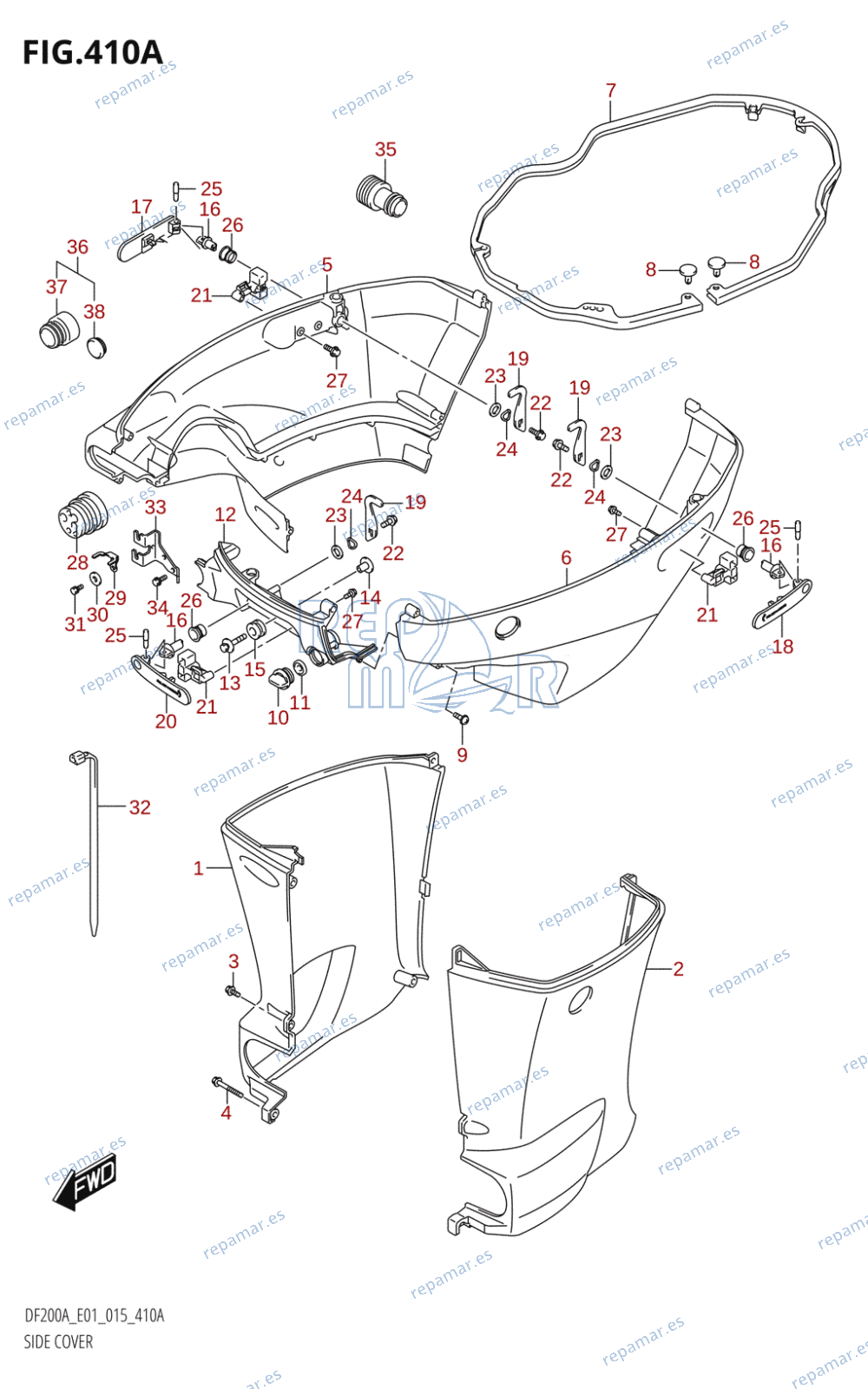 410A - SIDE COVER (DF200AT:E01)