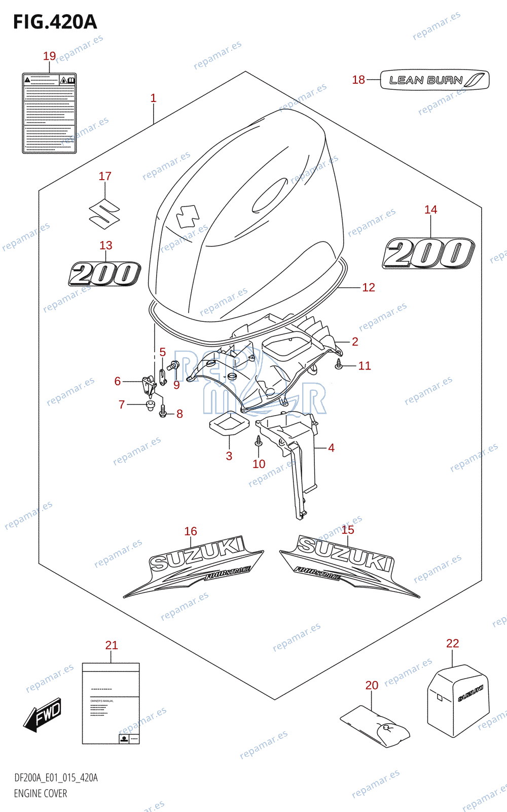 420A - ENGINE COVER (DF200AT:E01)