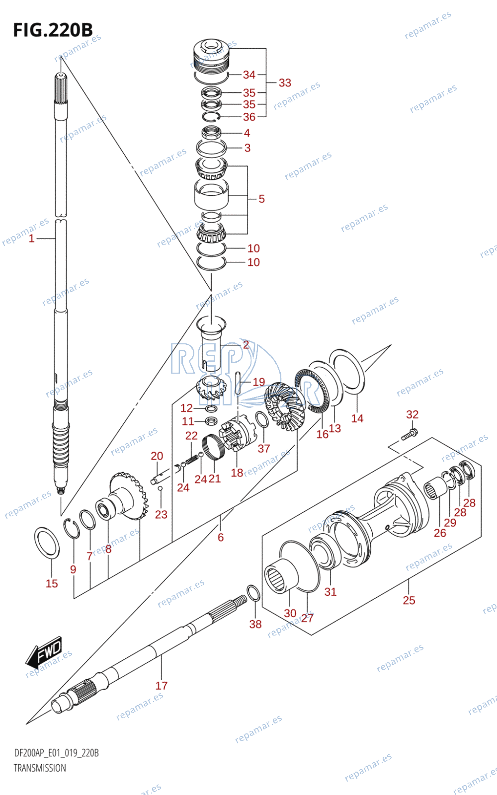 220B - TRANSMISSION (DF200AP:E01)