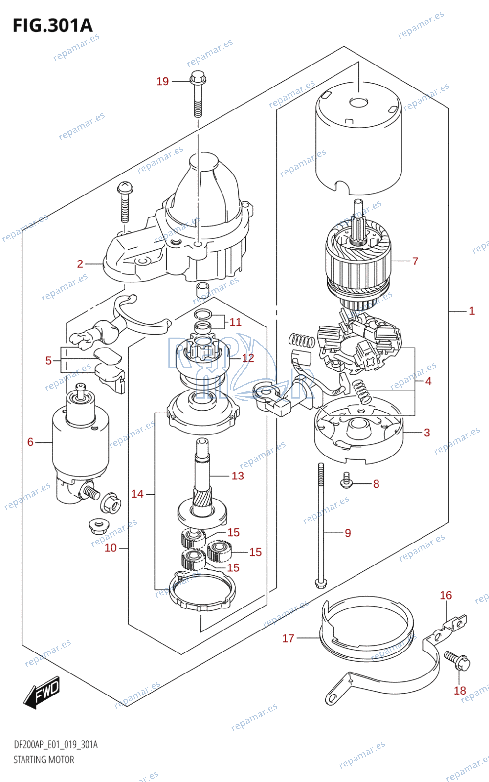 301A - STARTING MOTOR